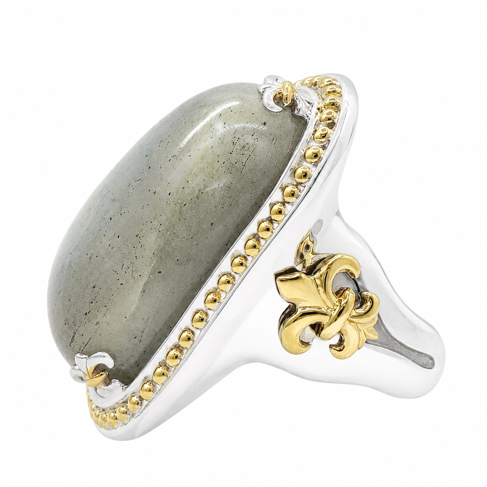 Gems en Vogue 24K Palladium Silver Freeform Labradorite Ring