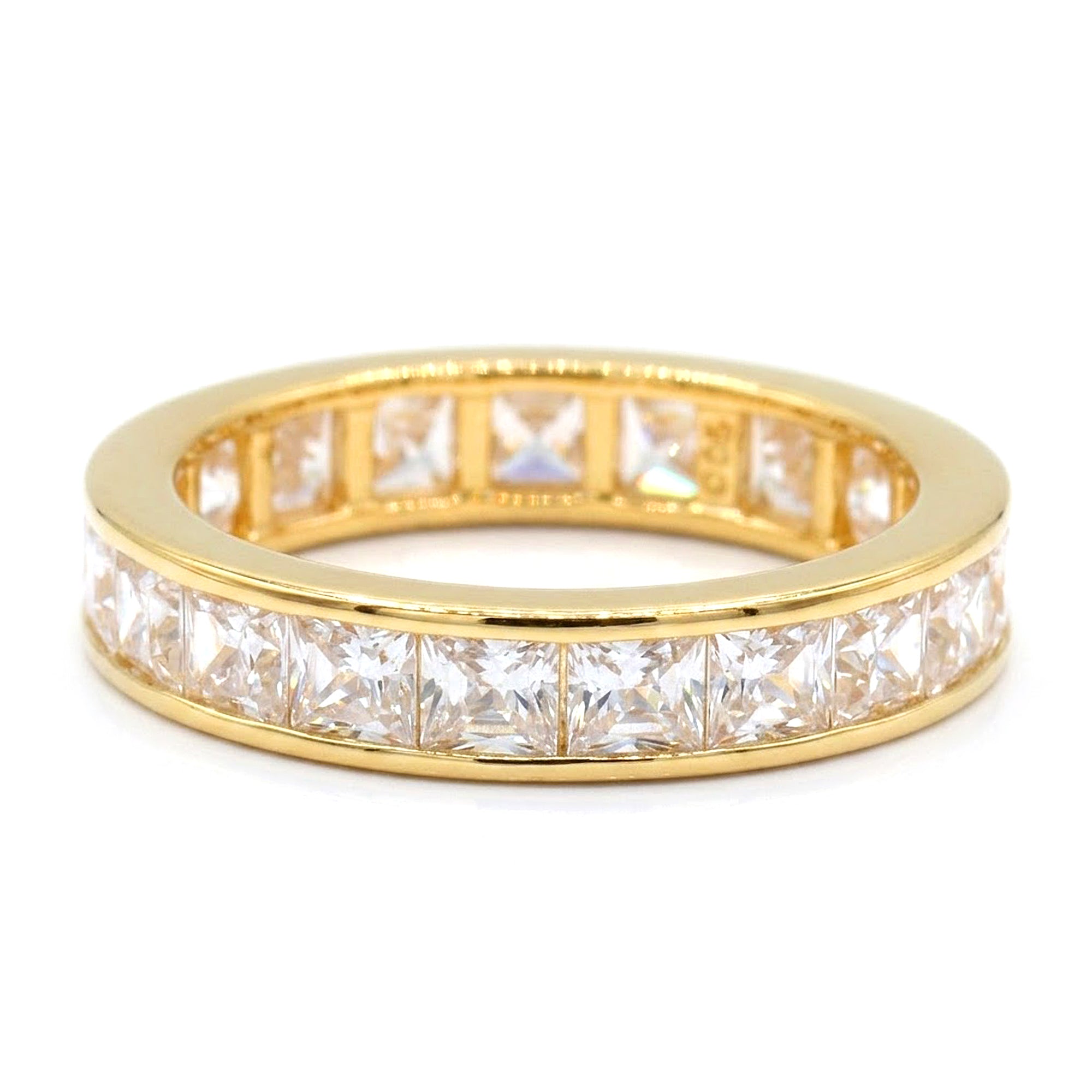 Signity Sterling Silver Cubic Zirconia Eternity Band Ring CANNOT BE RESIZED