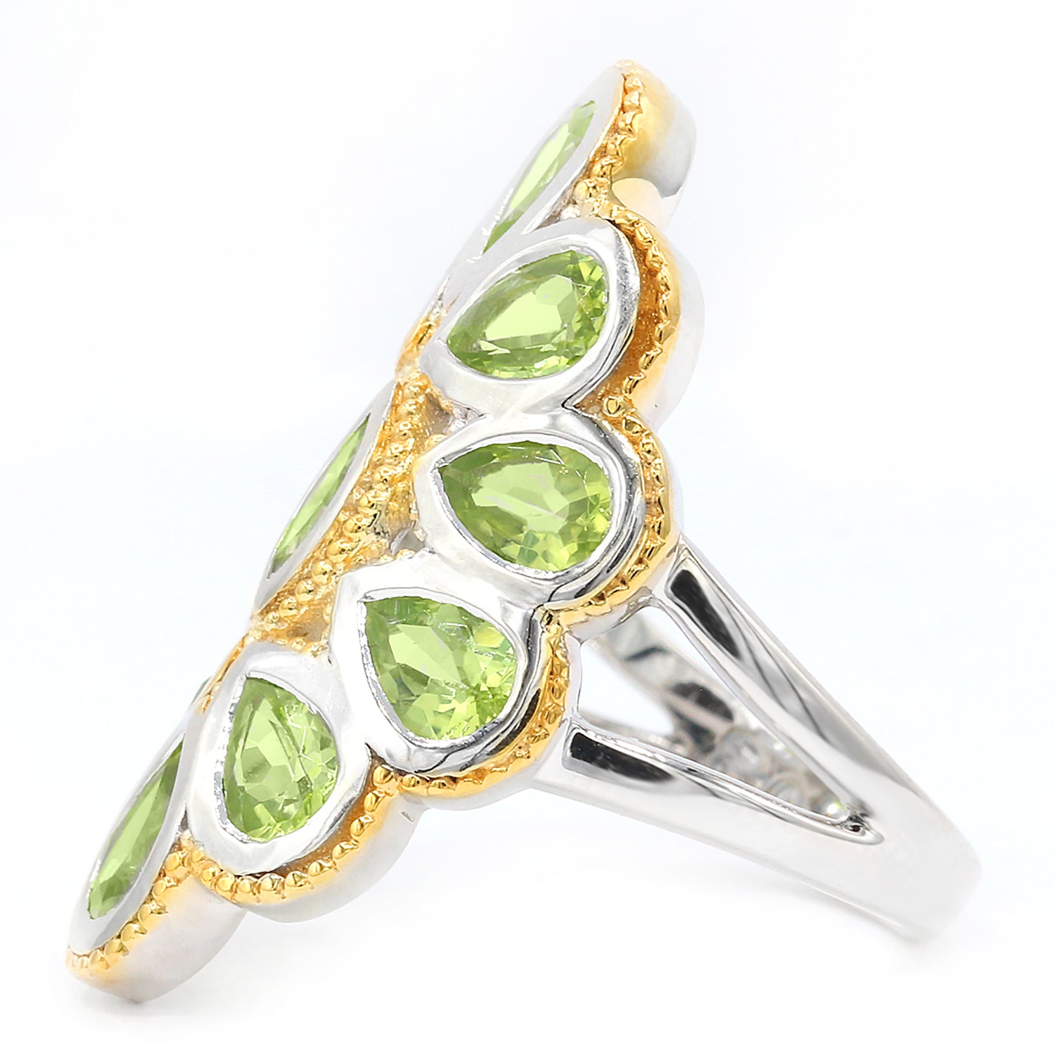 Gems en Vogue 9.08ctw Multi Peridot Ring