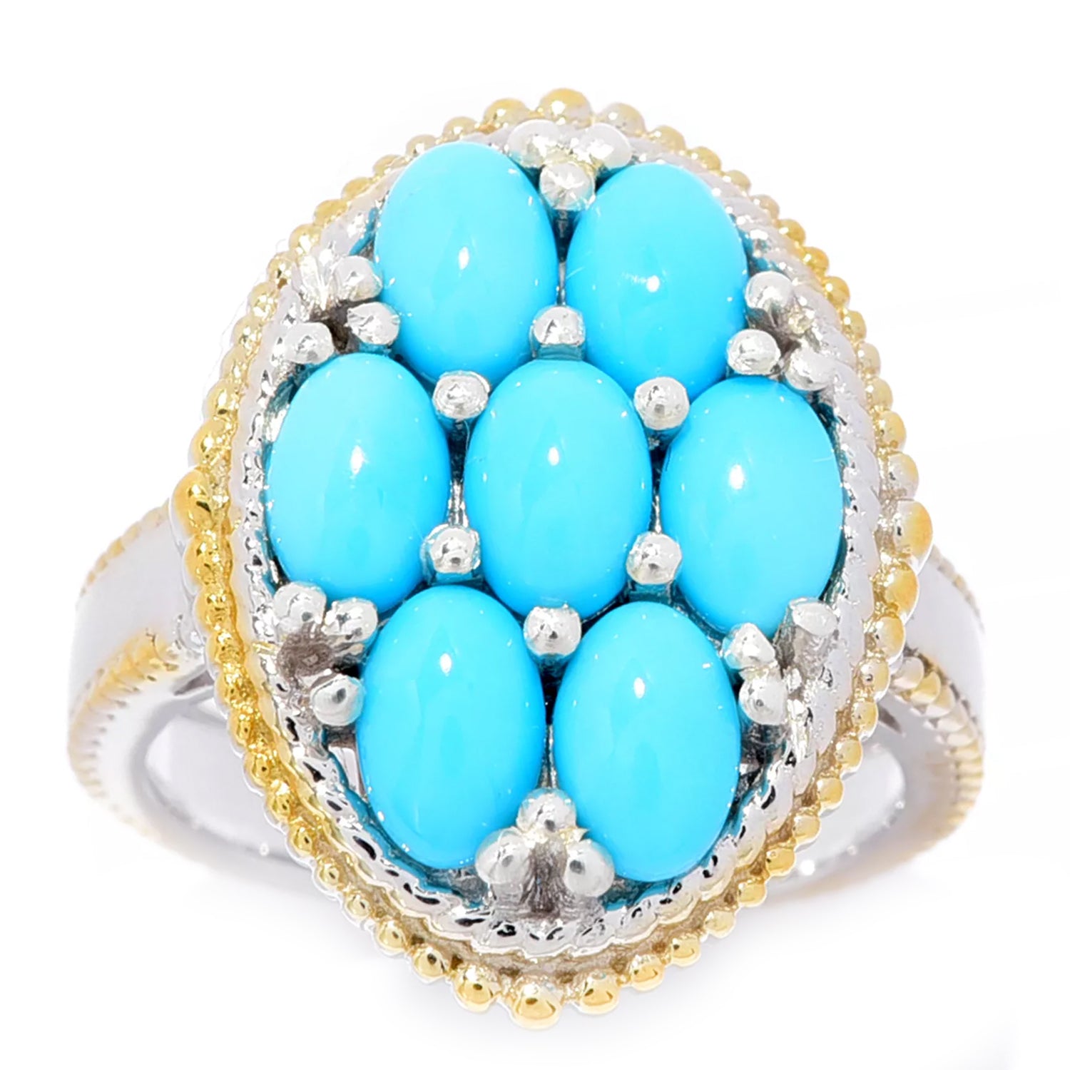 Gems en Vogue Sleeping Beauty Turquoise Cluster Ring