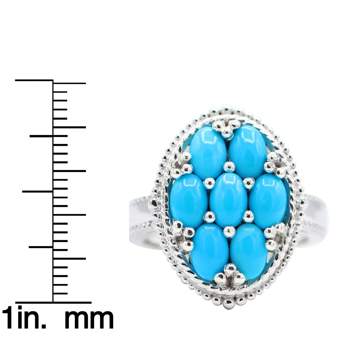 Gems en Vogue Sleeping Beauty Turquoise Cluster Ring