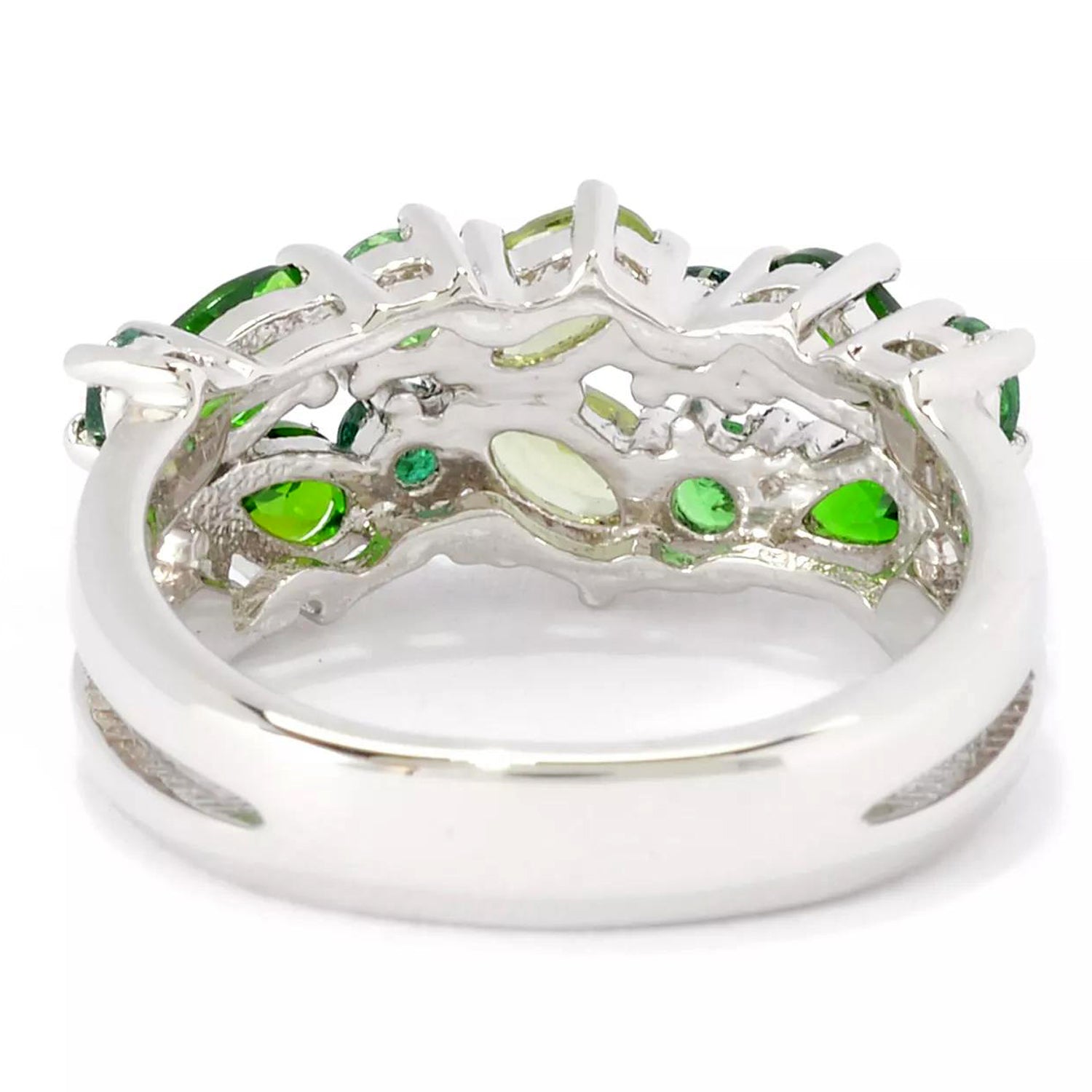 Hall of Jewels 1.82ctw Multi Gemstones Shades of Green Ring