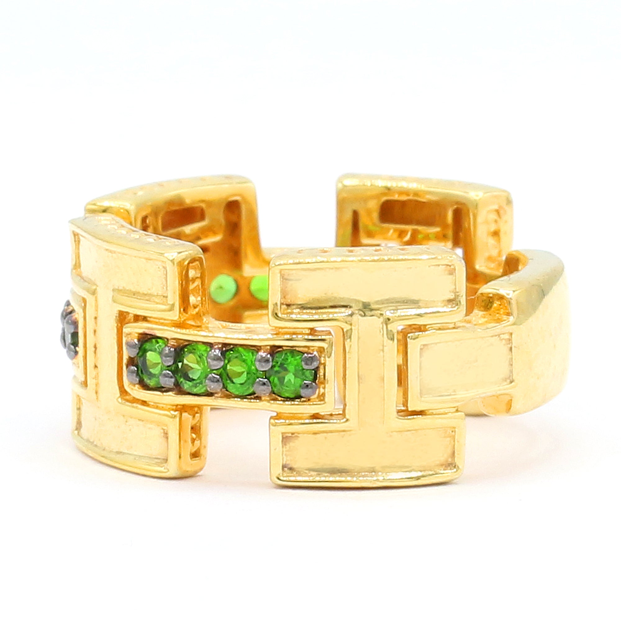 Hall of Jewels 0.36ctw Chrome Diopside Band Ring