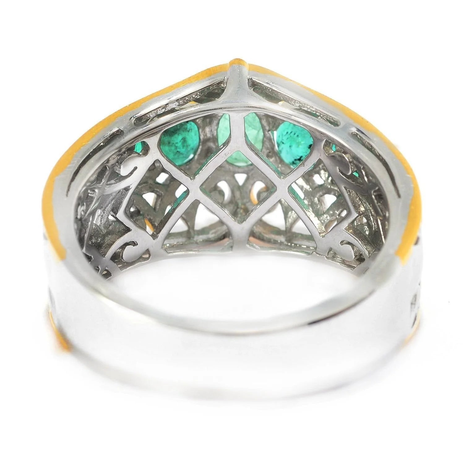 Gems en Vogue 1.44ctw Emerald Five-Stone Graduated Band Ring