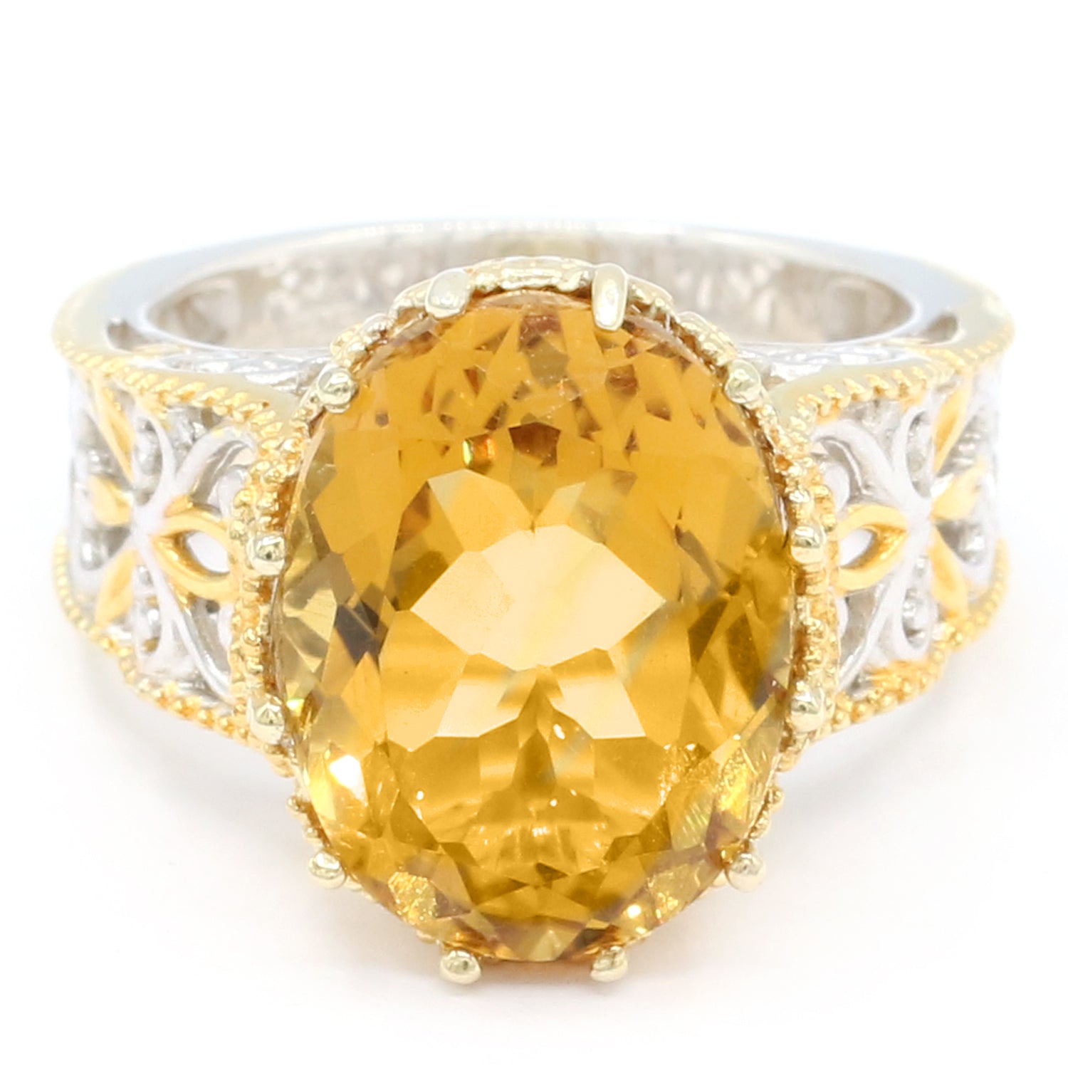 Gems en Vogue 9.20ctw Oval Citrine Ring