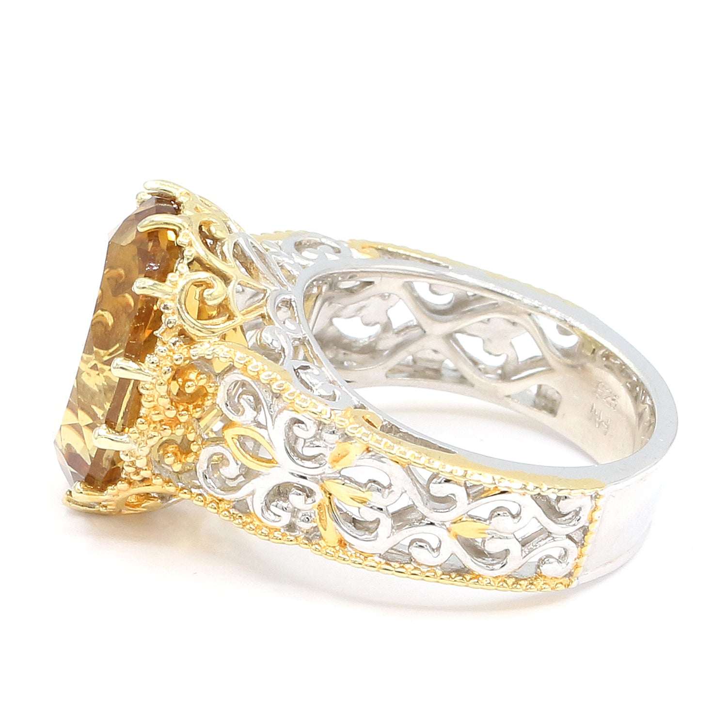 Gems en Vogue 9.20ctw Oval Citrine Ring