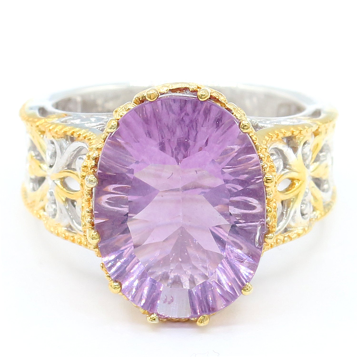 Gems en Vogue 11.15ctw Millennium Special Cut Lilac Fluorite Ring