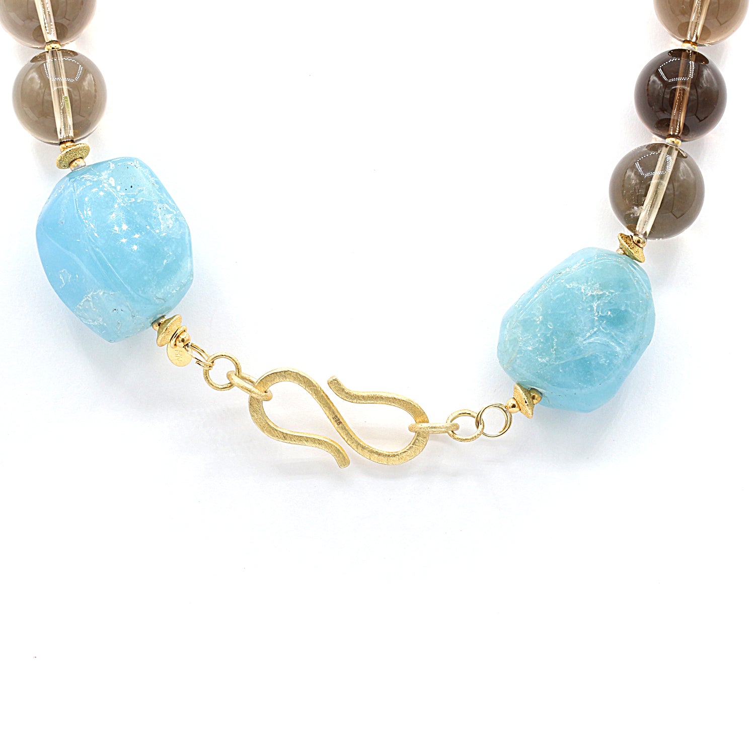 Provisor Smoky Quartz & Aquamarine Bead Necklace