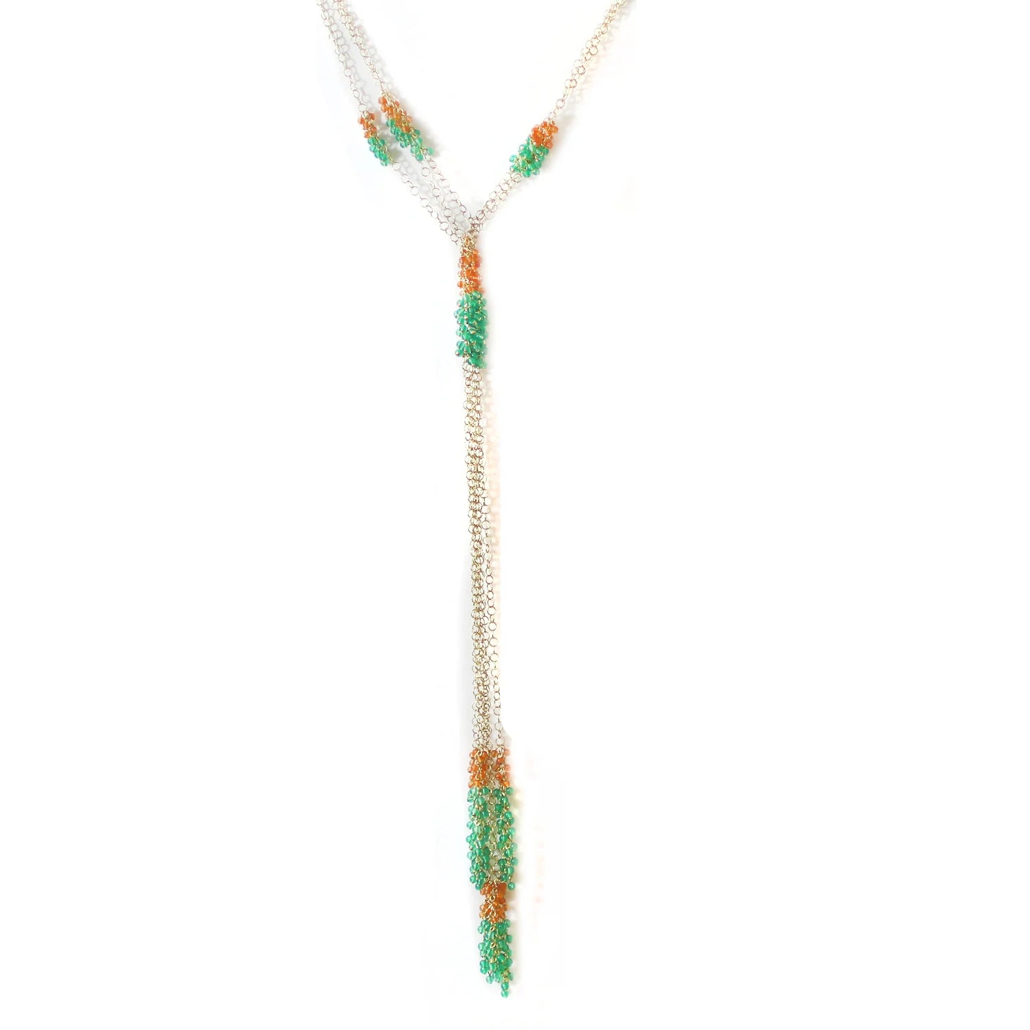 Kristen Amato Carnelian & Green Onyx Bead Necklace