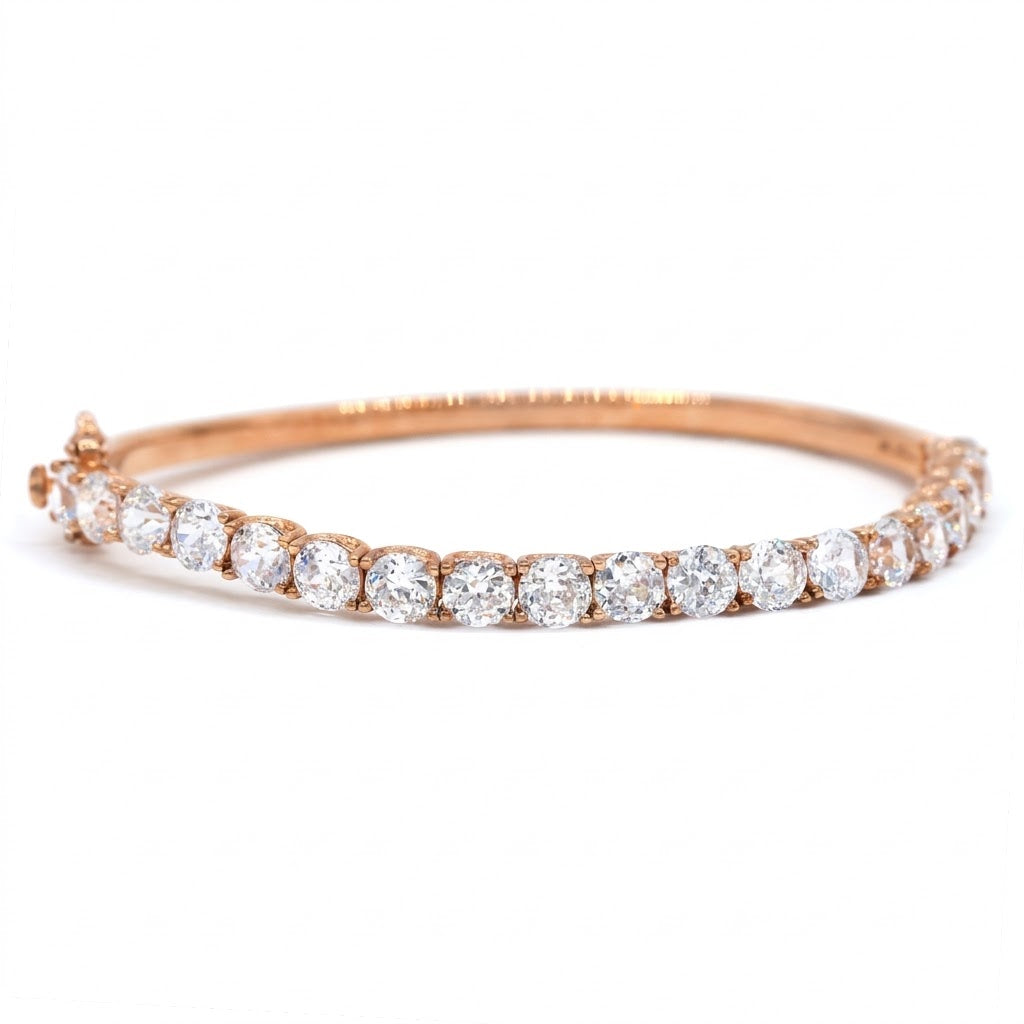 Bracelet à maillons en argent sterling Signity avec oxydes de zirconium ronds