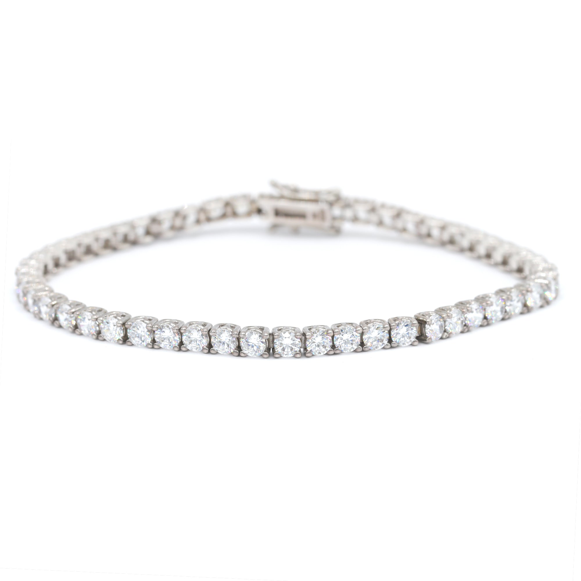 Signity Sterling Silver Choice of Color Cubic Zirconia Tennis Bracelet