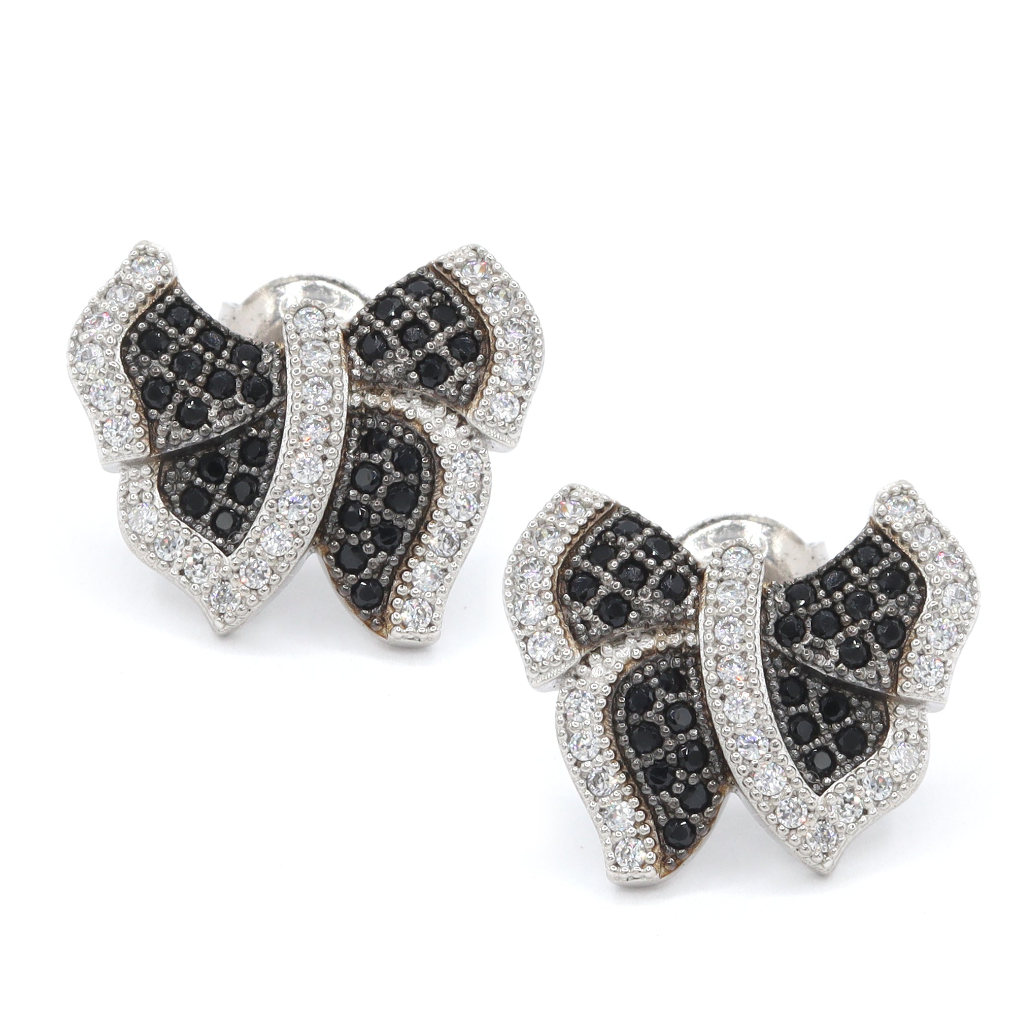 Boucles d'oreilles pendantes à billes en argent sterling Signity avec oxydes de zirconium