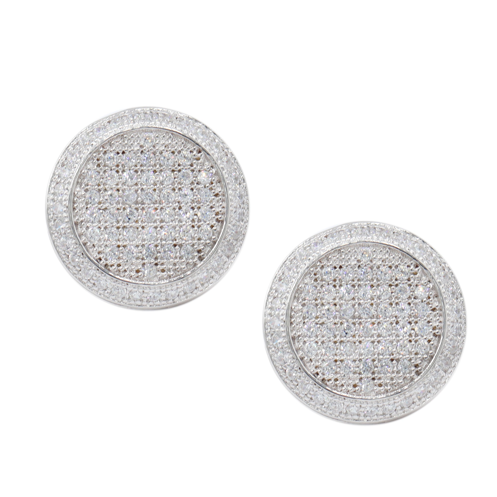 Signity Sterling Silver Cubic Zirconia Cluster Stud Earrings