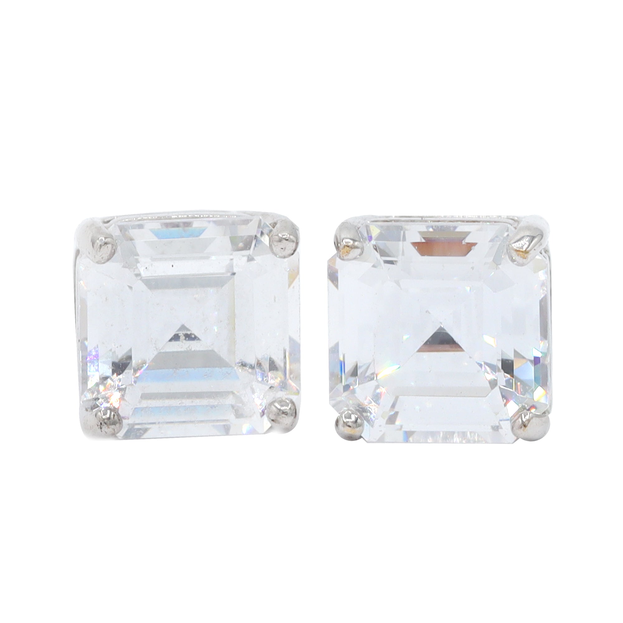 Signity Sterling Silver Cubic Zirconia Stud Earrings
