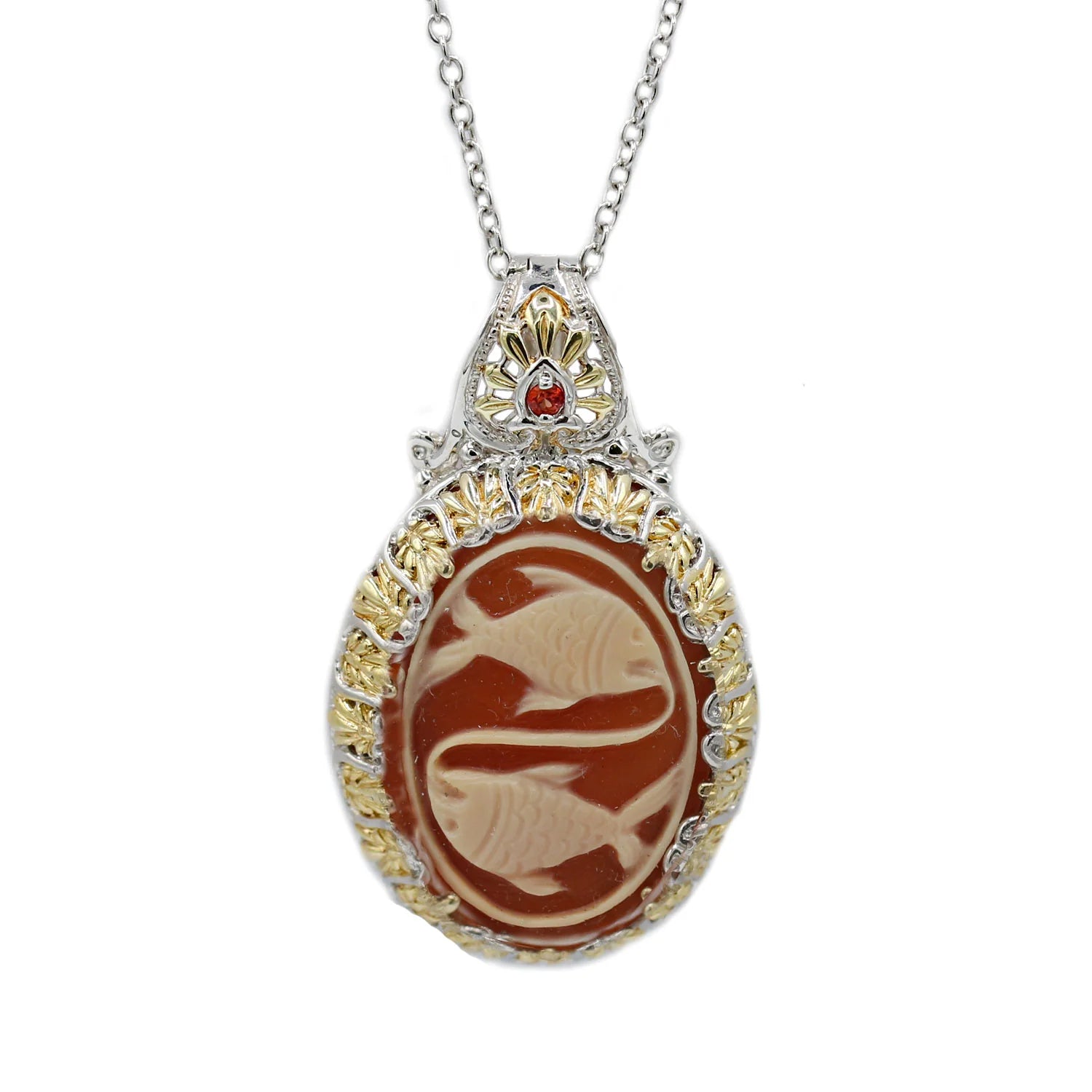 Gems en Vogue Cameo Zodiac Pendant