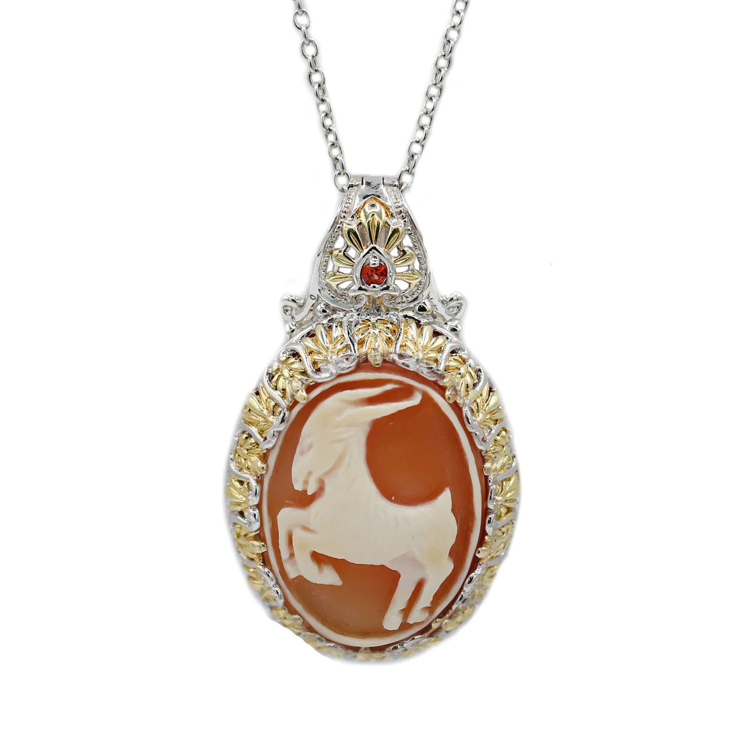 Gems en Vogue Cameo Zodiac Pendant