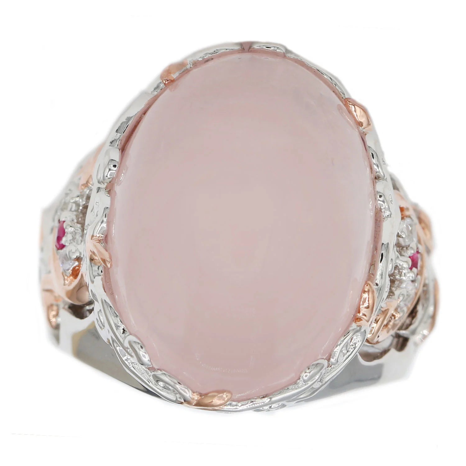 Gems en Vogue 23.51ctw Pink Opal Pink Sapphire & Ruby Ring