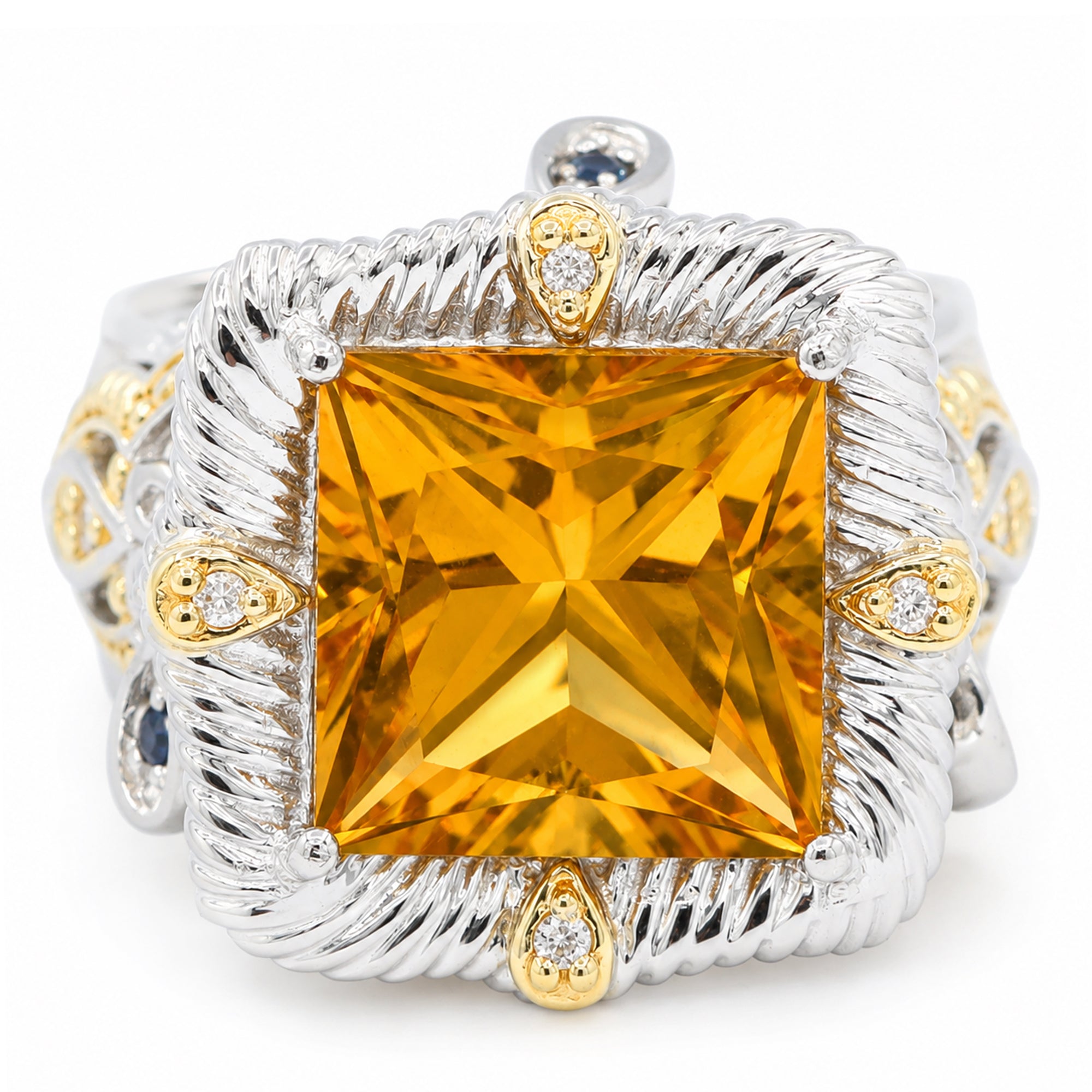 Bague Gems en Vogue en Citrine et Saphir Rose 2,74 carats