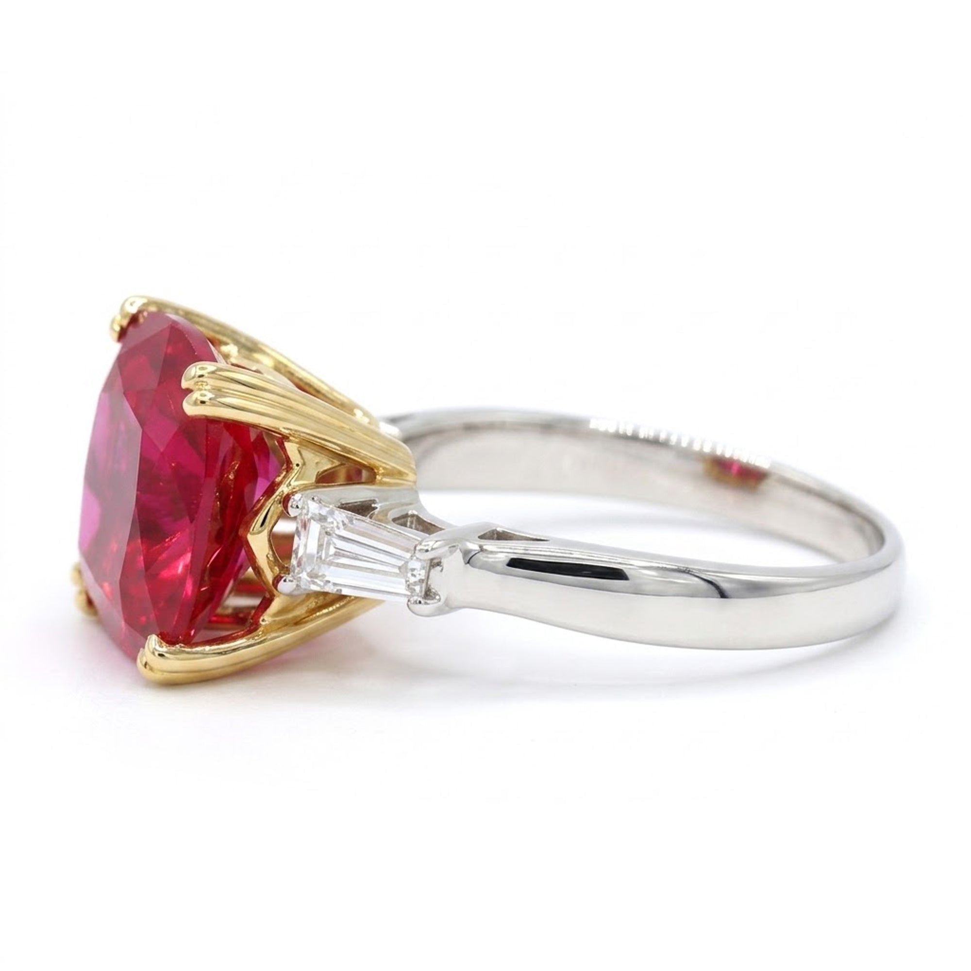 Signity Sterling Silver Created Ruby & Cubic Zirconia Ring CANNOT BE RESIZED