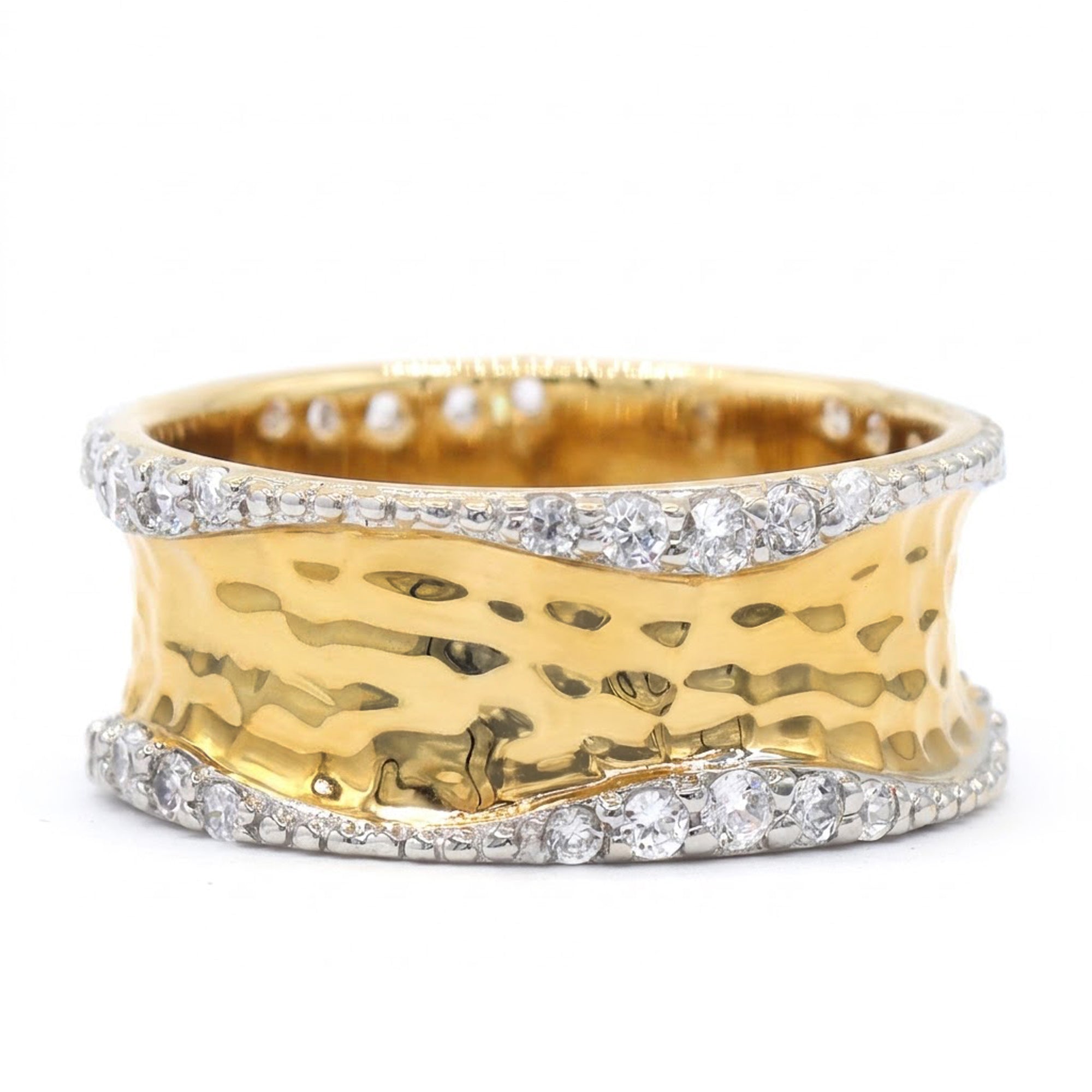 Bague Signity en argent sterling avec oxydes de zirconium ronds et baguettes - NE PEUT PAS ÊTRE REDIMENSIONNÉE.