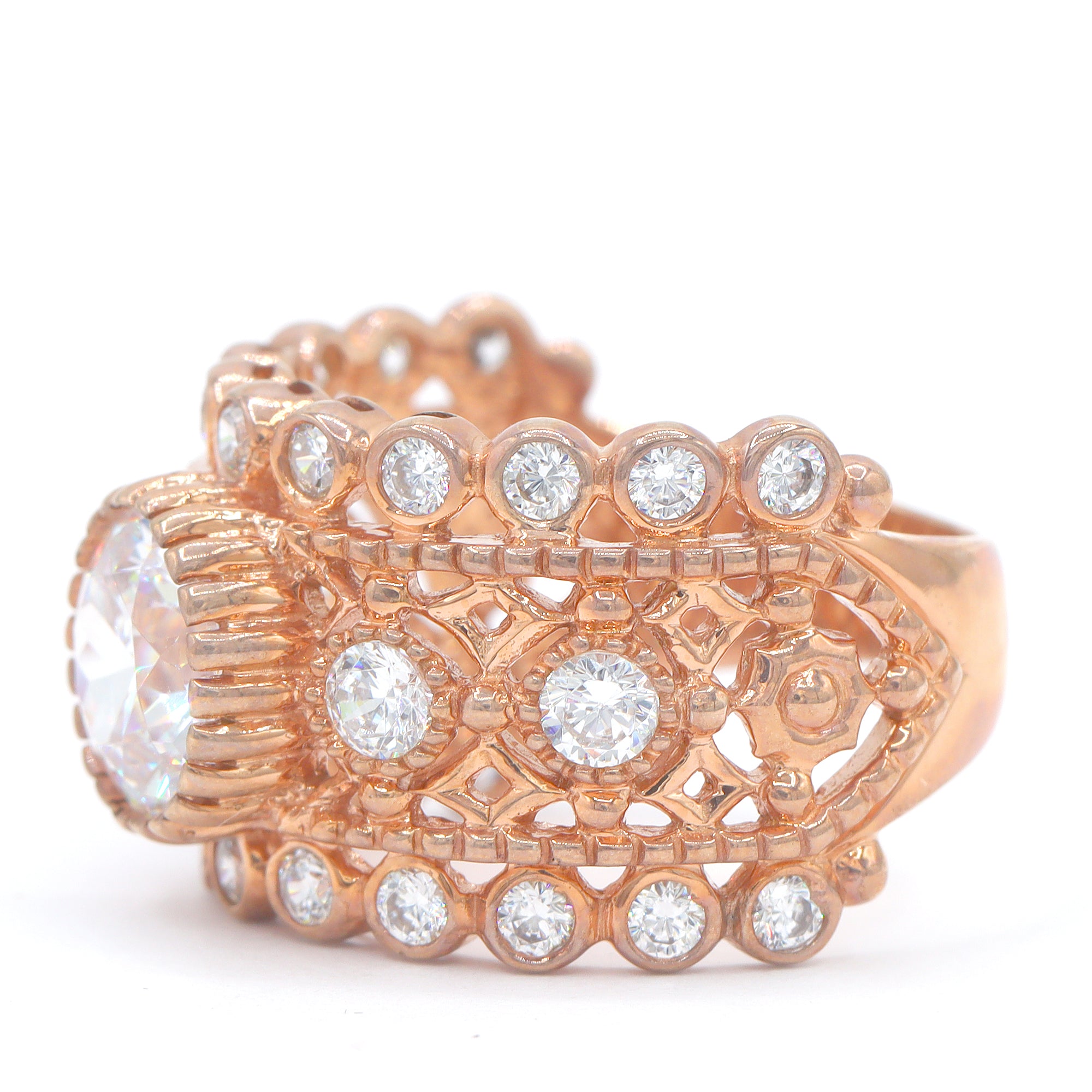 Signity Sterling Silver Cubic Zirconia Band Ring CANNOT BE RESIZED
