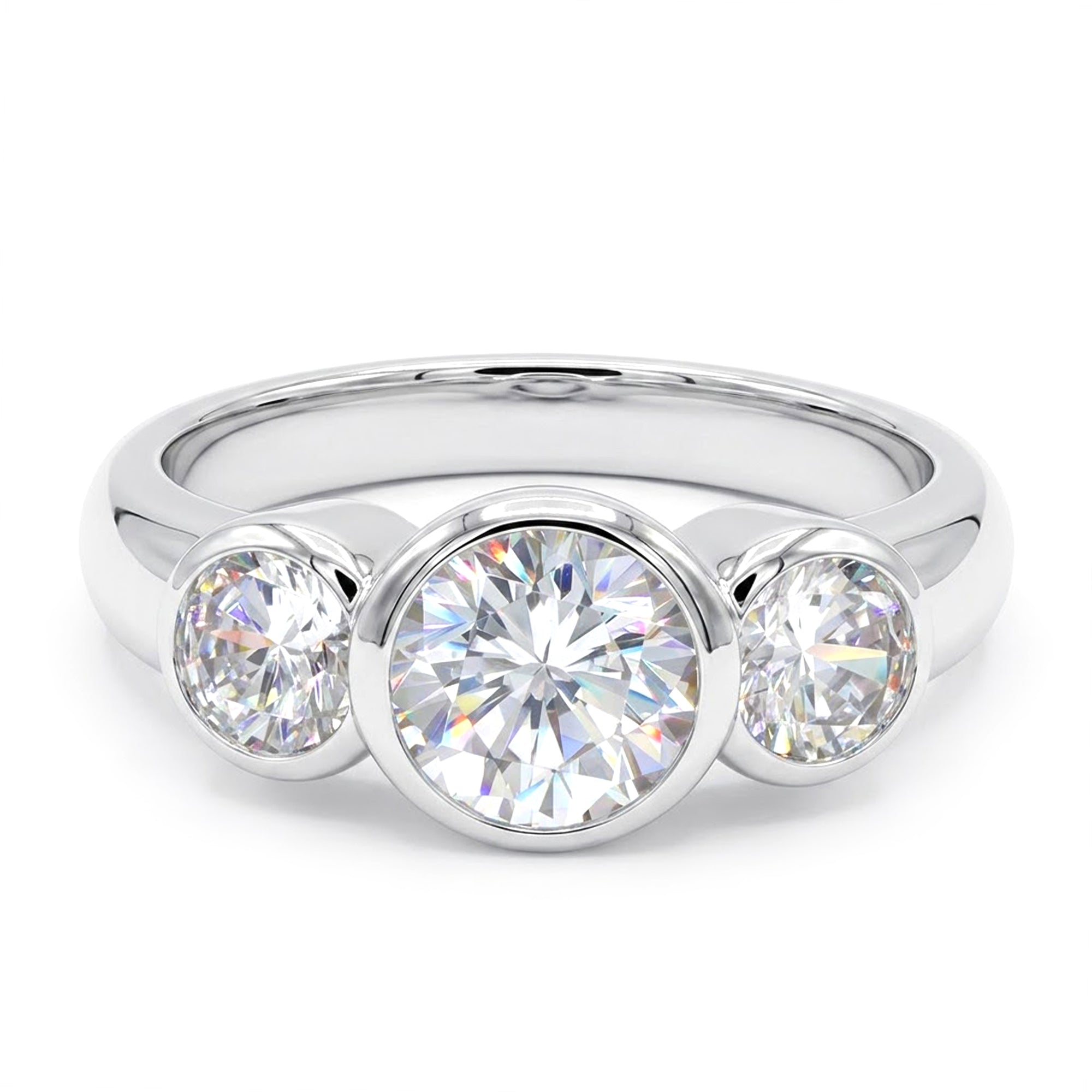 Bague Signity en argent sterling avec oxydes de zirconium ronds et baguettes - NE PEUT PAS ÊTRE REDIMENSIONNÉE.