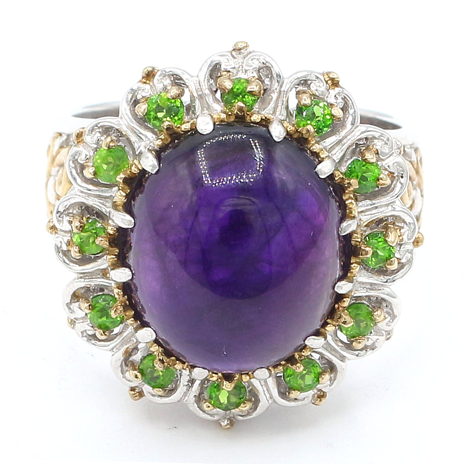 Gems en Vogue Amethyst & Chrome Diopside Ring