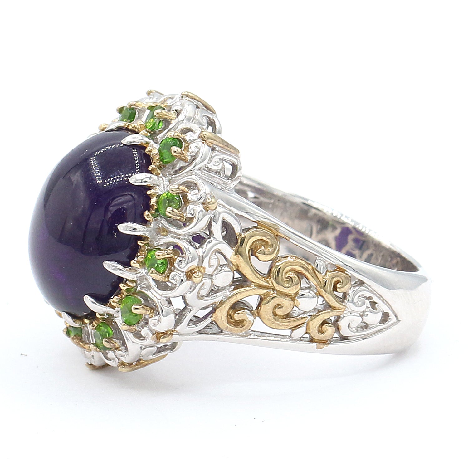 Gems en Vogue Amethyst & Chrome Diopside Ring