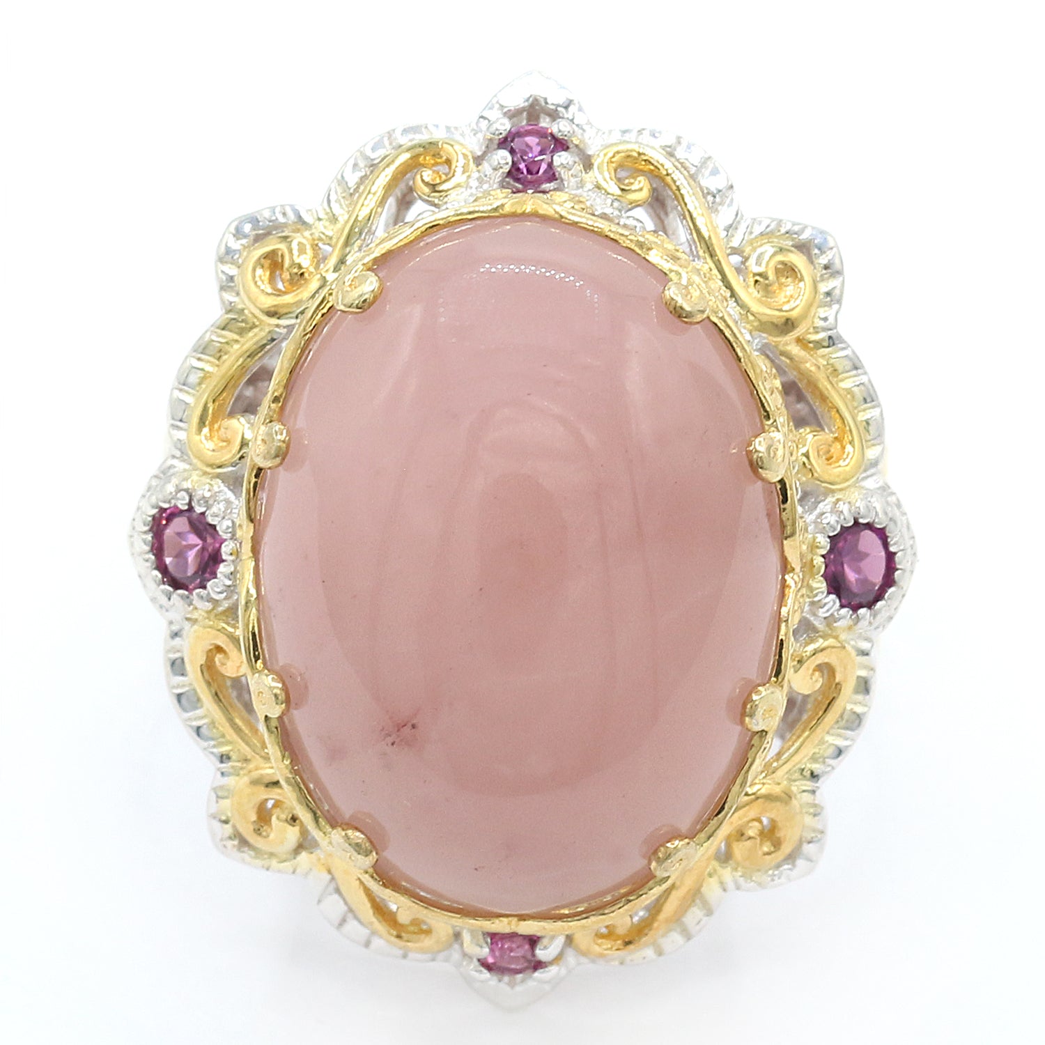 Gems en Vogue Pink Chalcedony & Rhodolite Garnet Ring