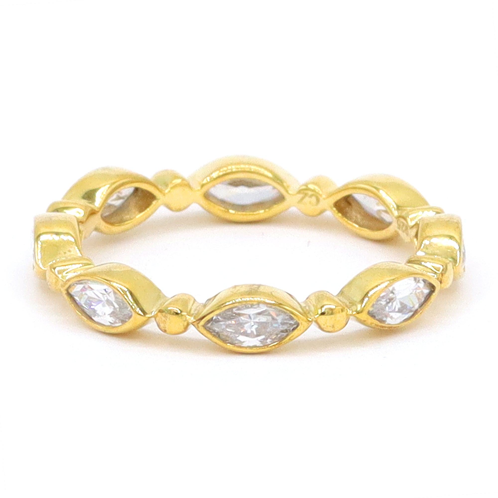 Signity Sterling Silver Cubic Zirconia Band Ring CANNOT BE RESIZED