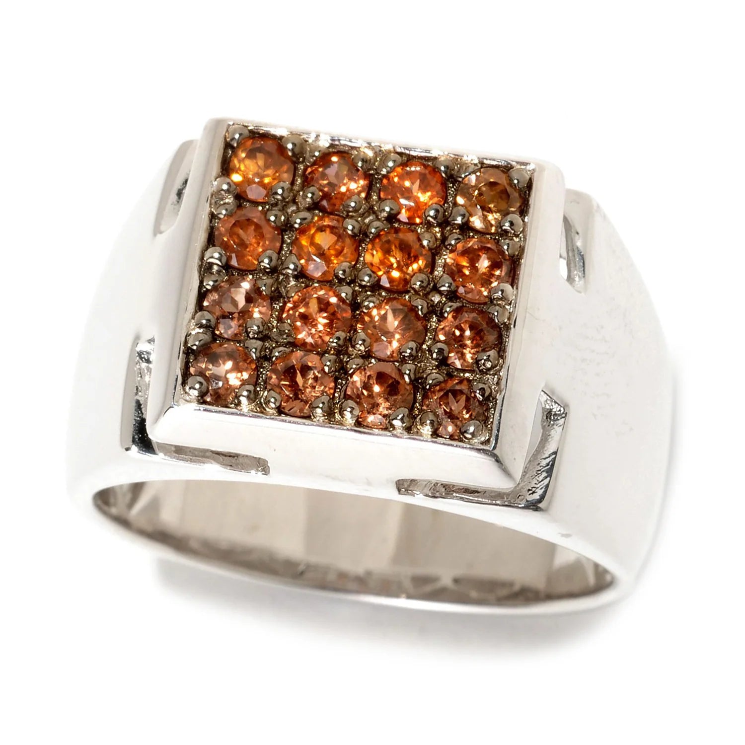 Gems en Vogue 1.44ctw Mocha Zircon Cluster Ring