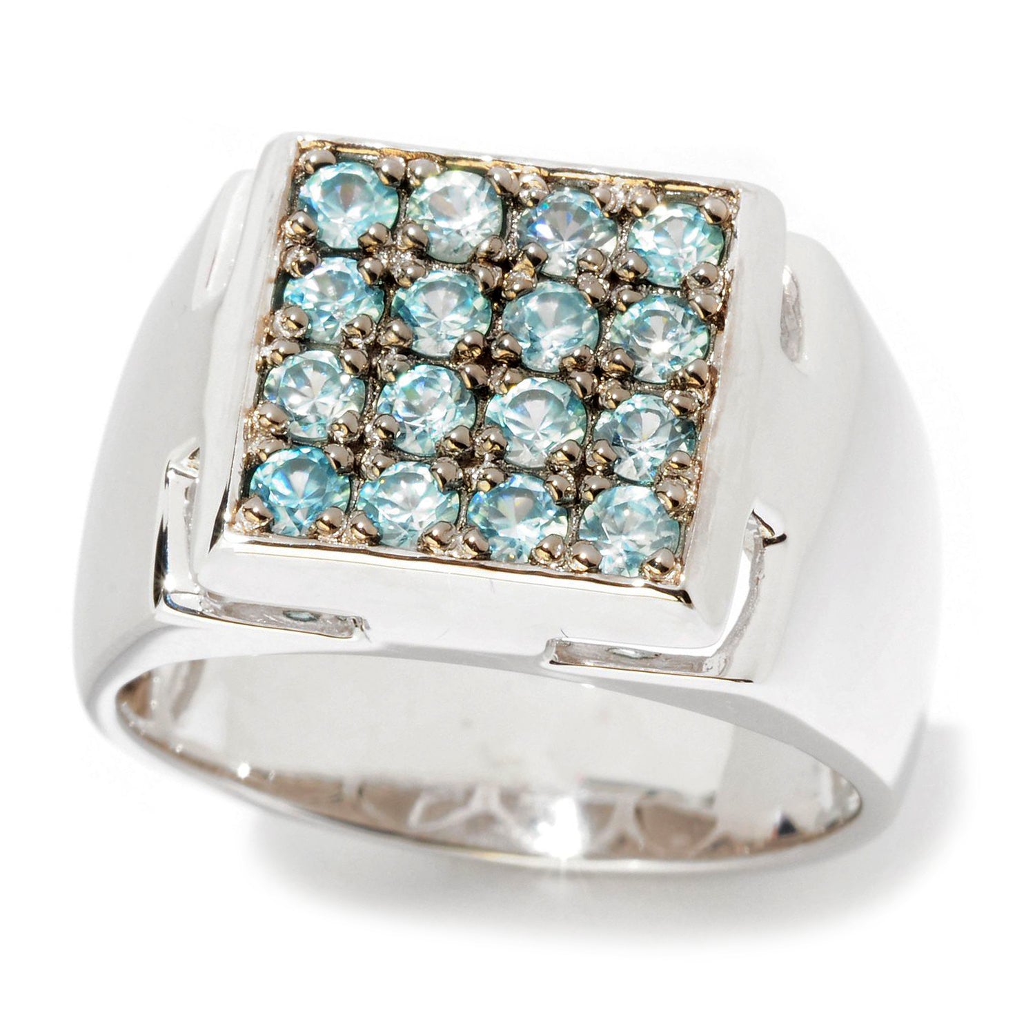 Gems en Vogue Exotic Gemstone Square Top Men's Ring