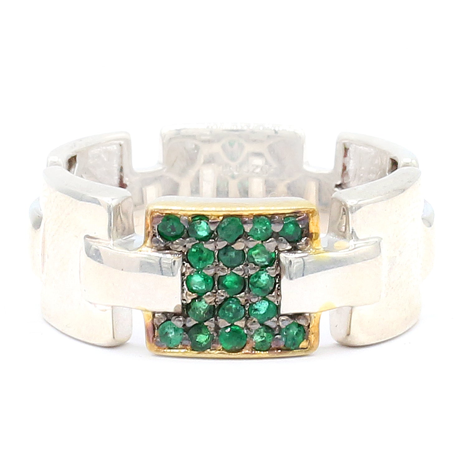 Gems en Vogue 0.304ctw Emerald Band Ring