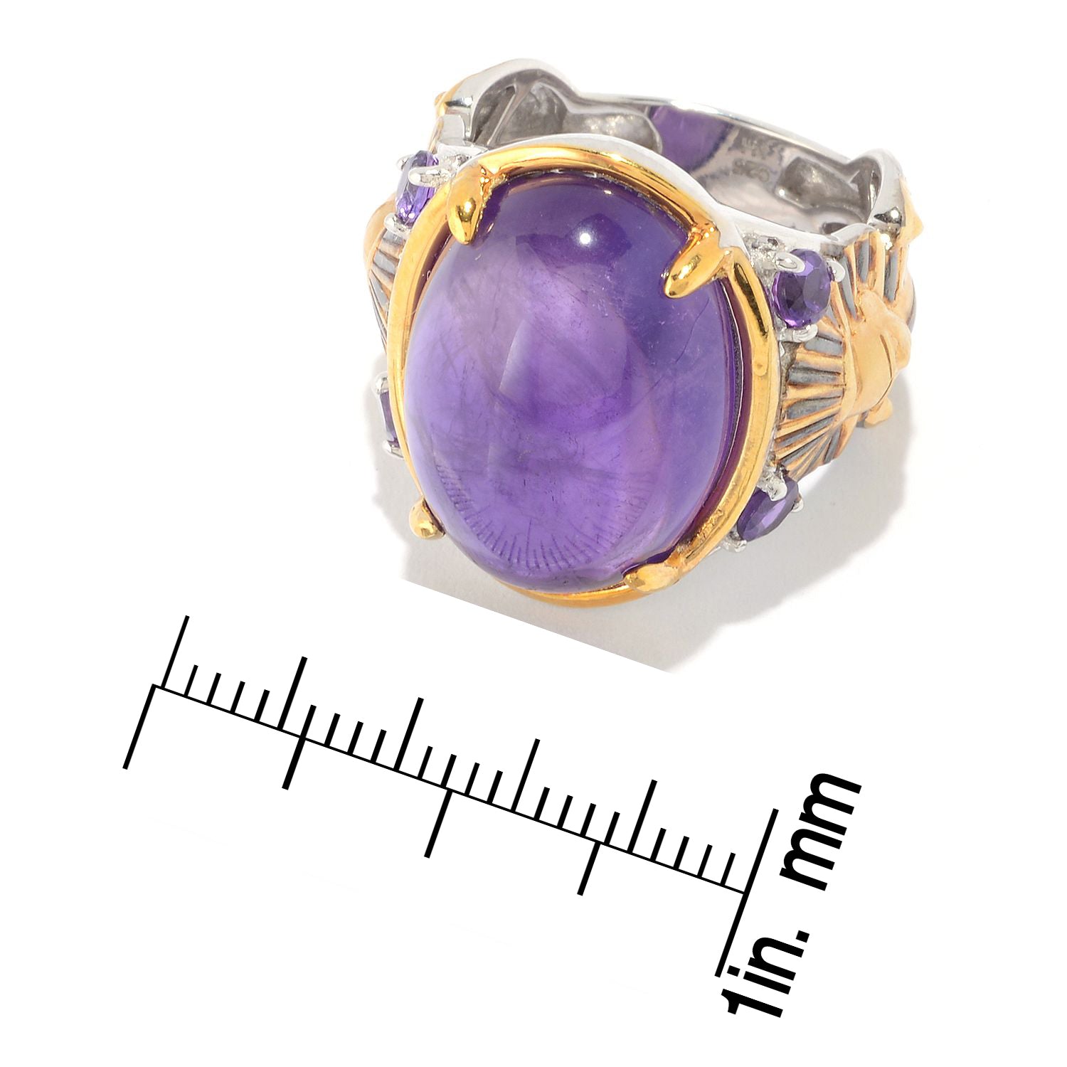 Gems en Vogue African Amethyst Egyptian Ring