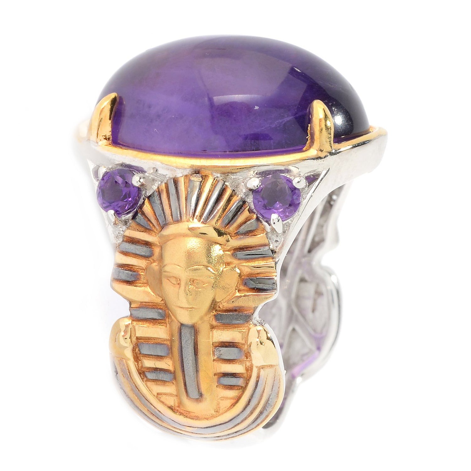 Gems en Vogue African Amethyst Egyptian Ring