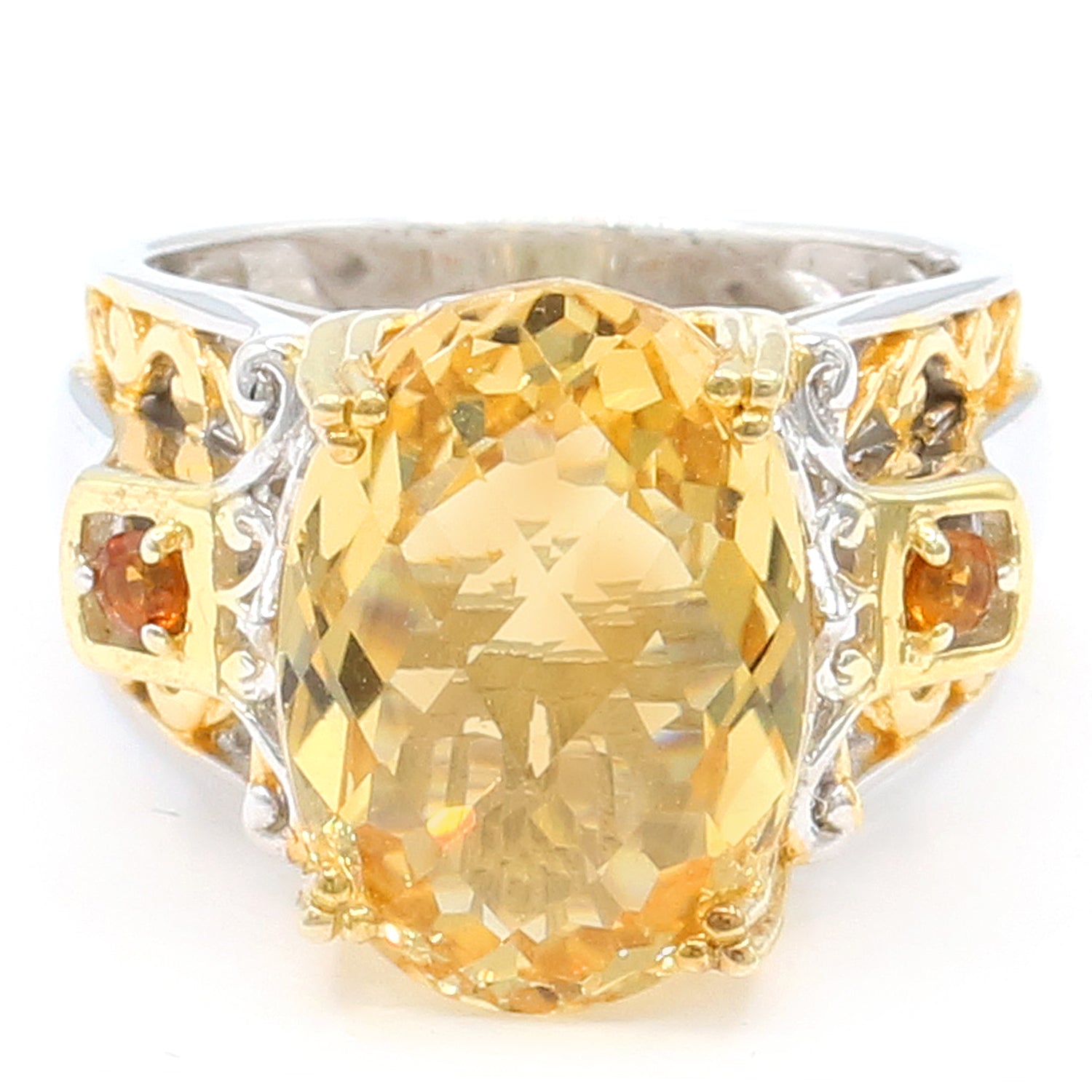 Gems en Vogue 6.08ctw Zambian Citrine & Madeira Citrine Ring