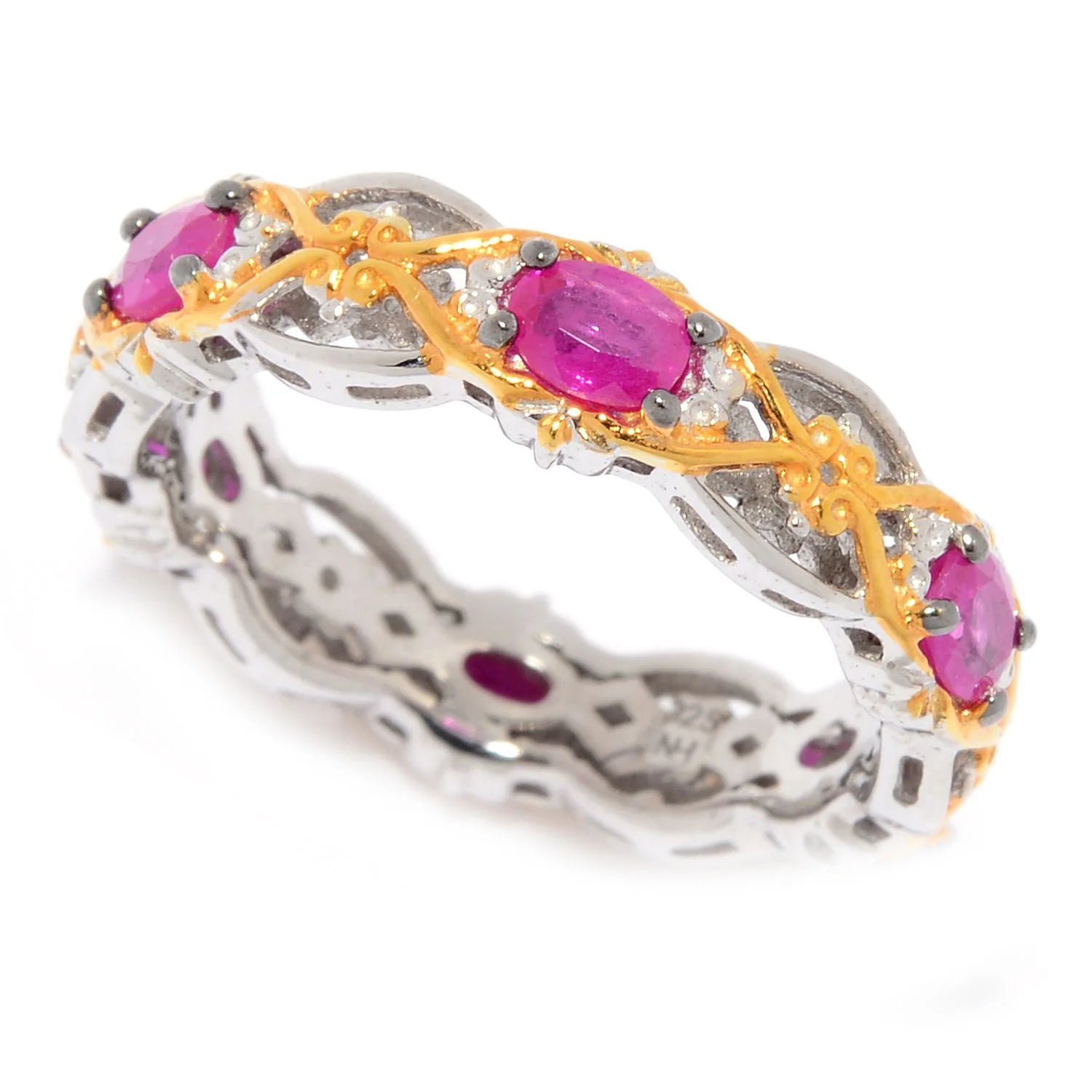 Gems en Vogue July Ruby Band Stack Eternity Ring