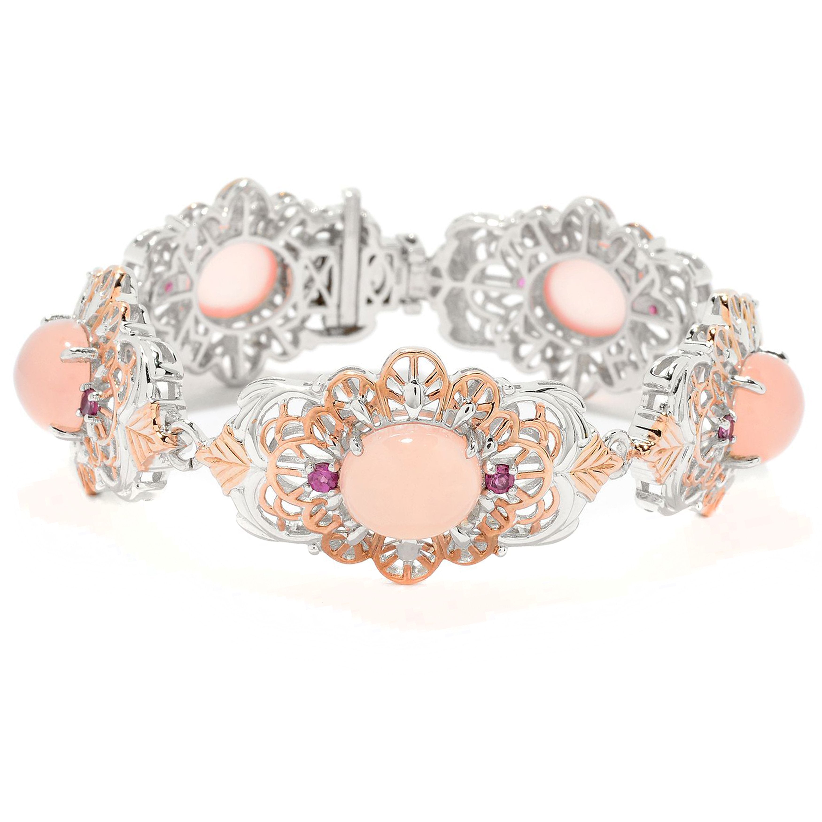 Rose Quartz popular Sterling Silver Gems en Vogue Bracelet