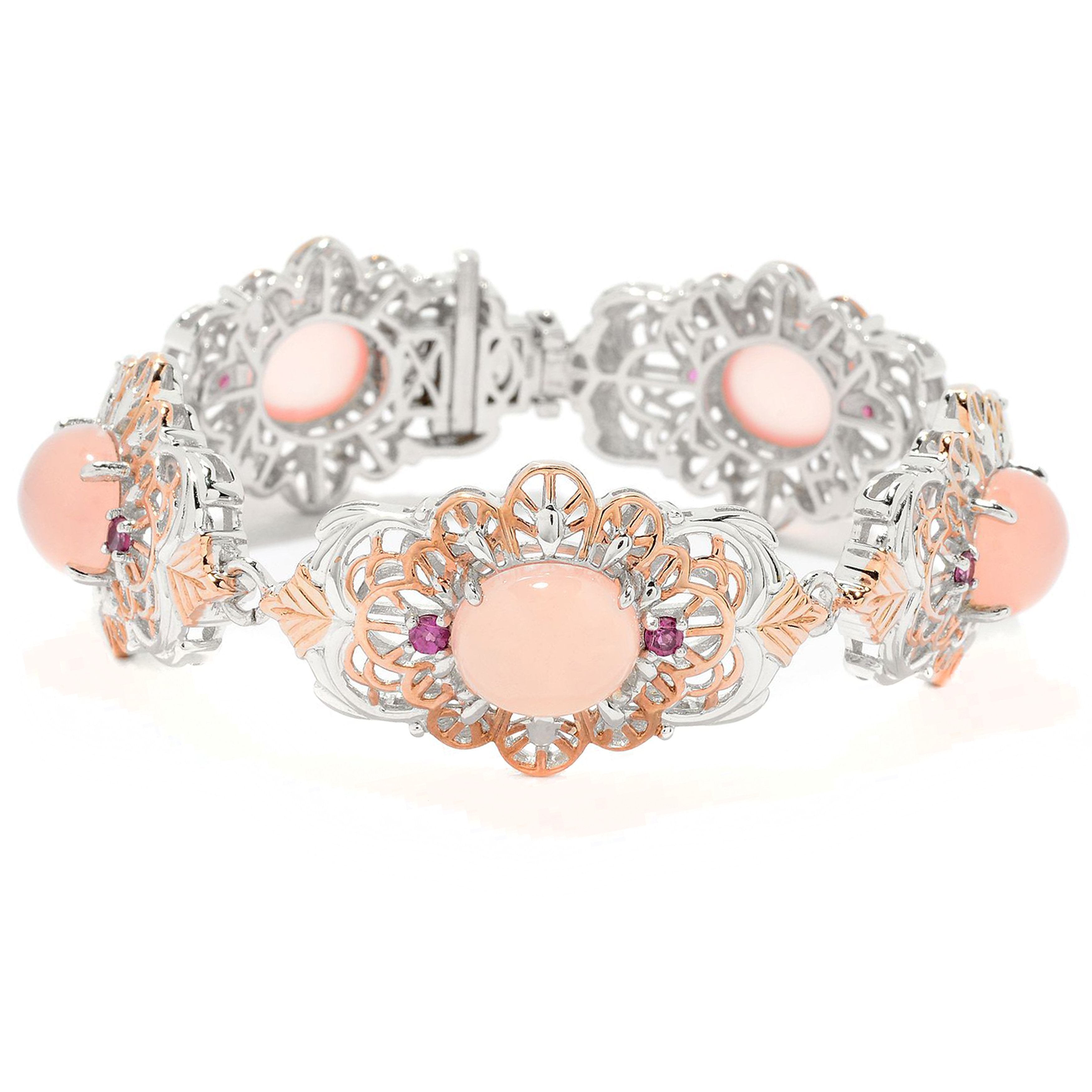Gems en Vogue 1.44ctw Pink Tourmaline, Orange Sapphire 