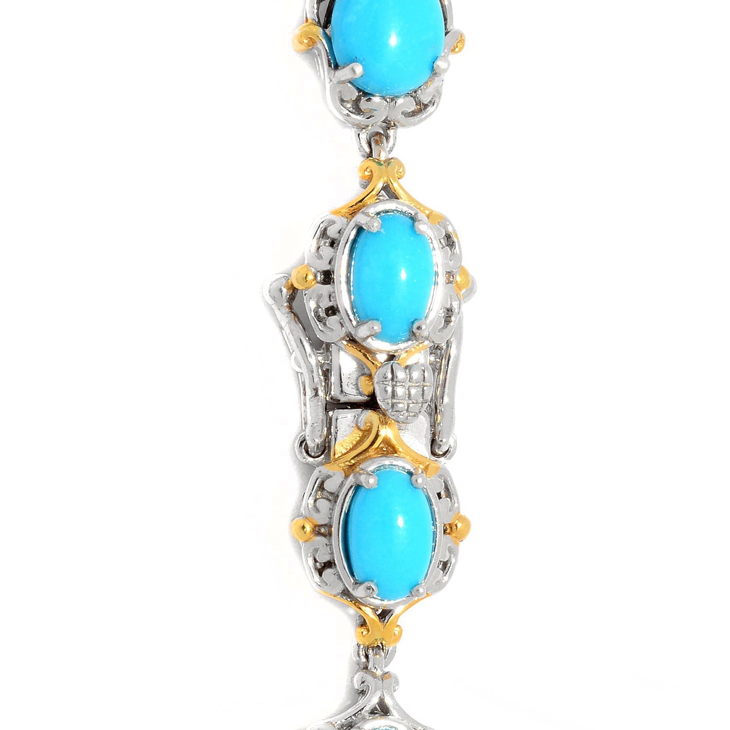 Gems en Vogue Multi Shape Sleeping Beauty Turquoise Line Bracelet