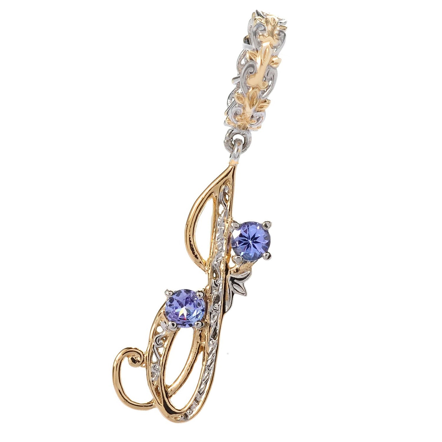 Gems en Vogue Emerald Initial Drop Charm (Tanzanite is sold out)
