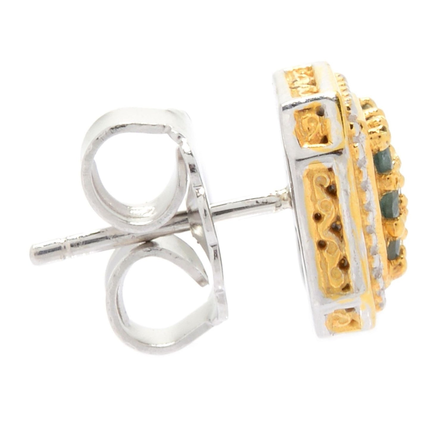 Gems en Vogue Alexandrite 9-Stone Square Cluster Stud Earrings