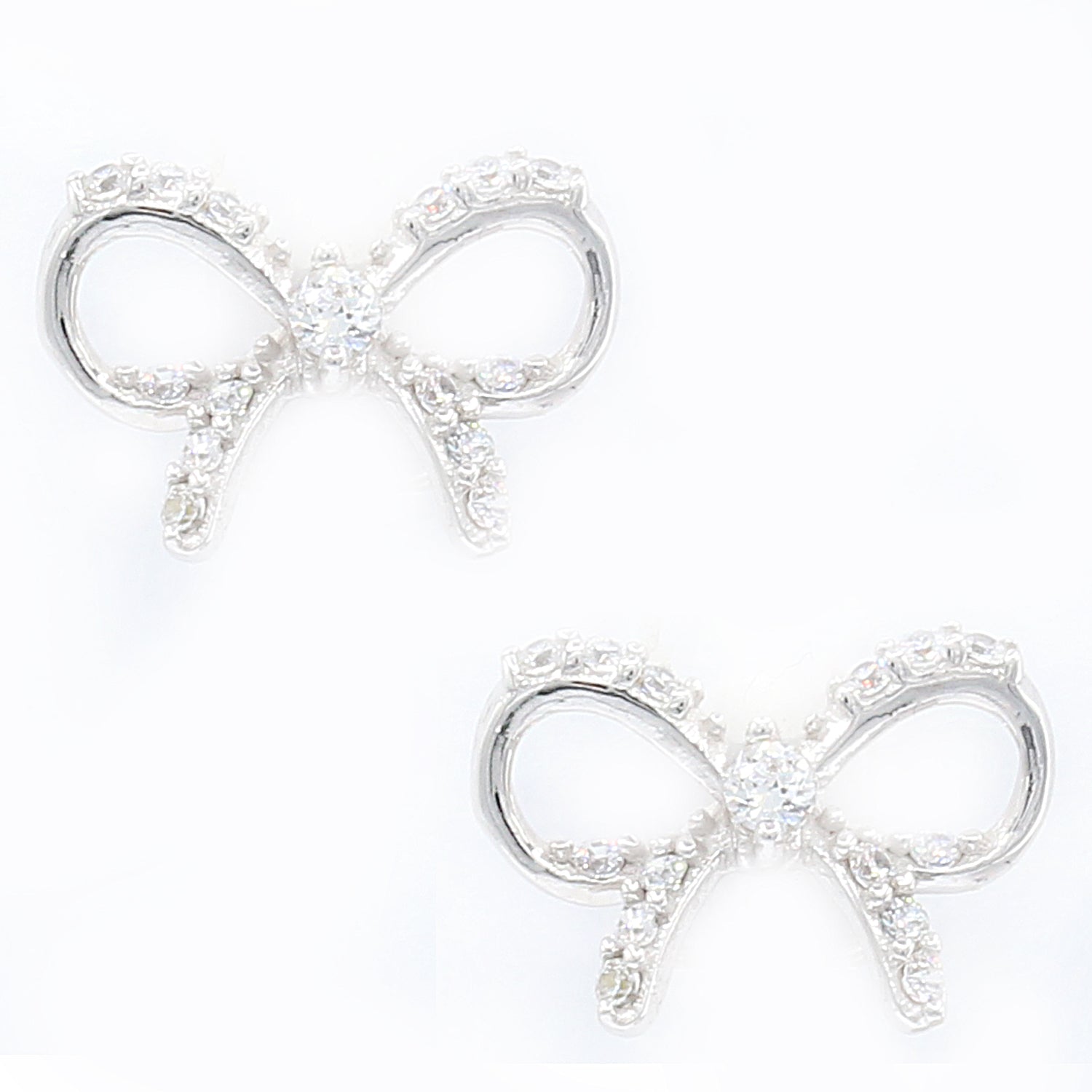 Signity One-of-a-kind 10K Cubic Zirconia Bow Stud Earrings