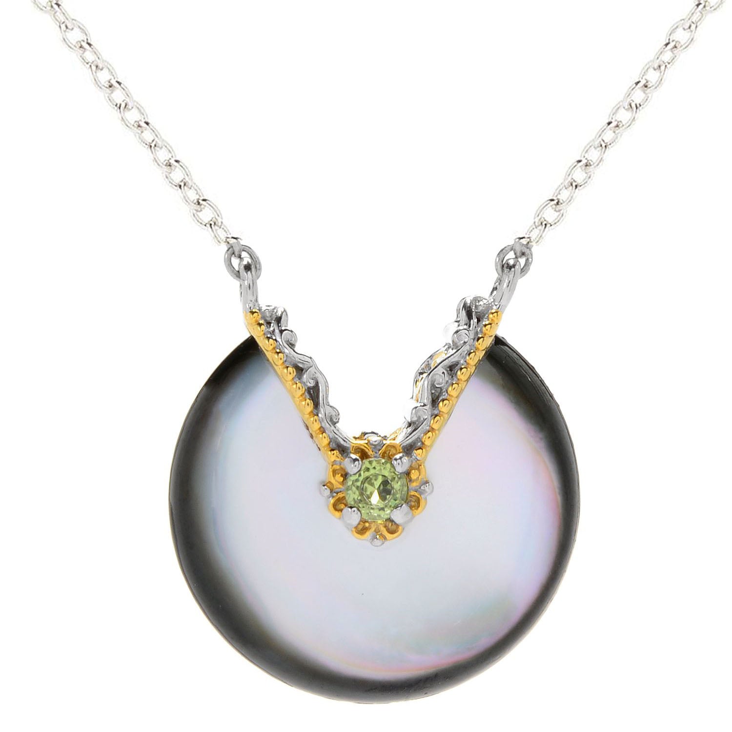 Gems en Vogue Mother-of-Pearl & Gemstone Necklace