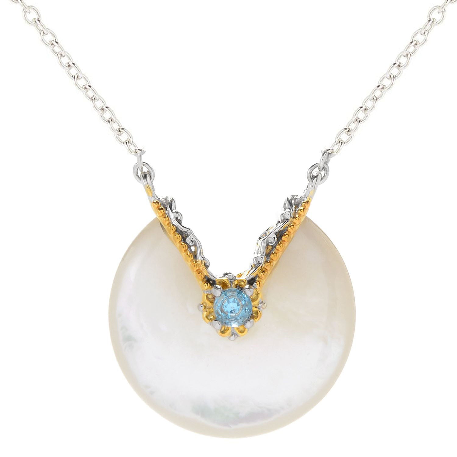 Gems en Vogue Mother-of-Pearl & Gemstone Necklace