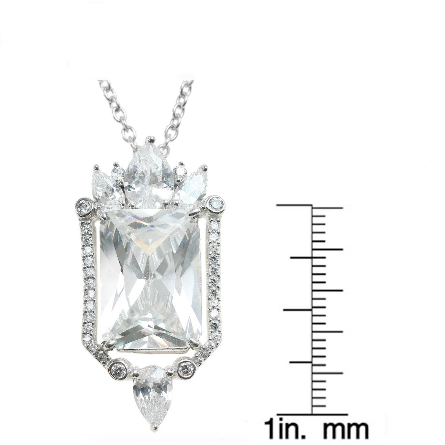 Signity Sterling Silver Cubic Zirconia Royal Pendant