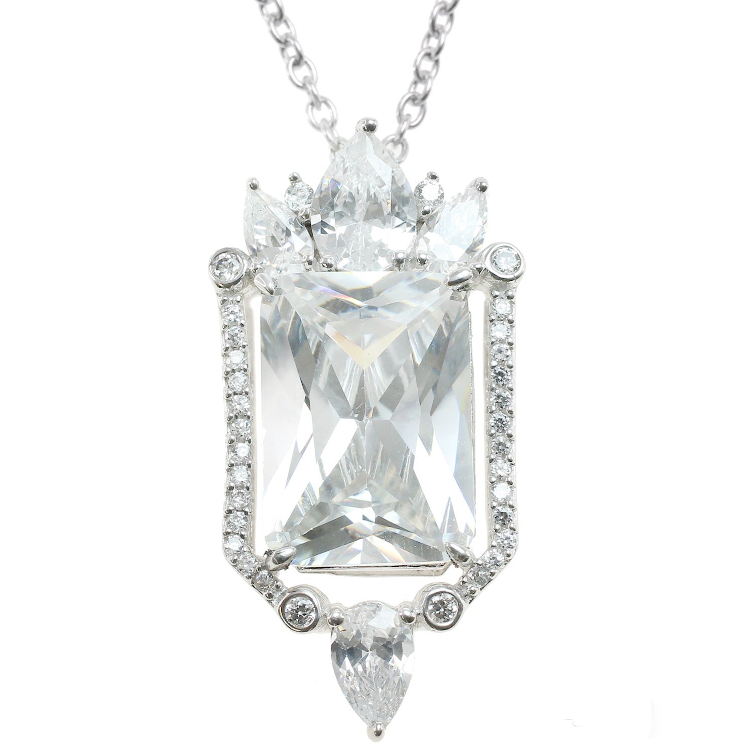 Signity Sterling Silver Cubic Zirconia Royal Pendant