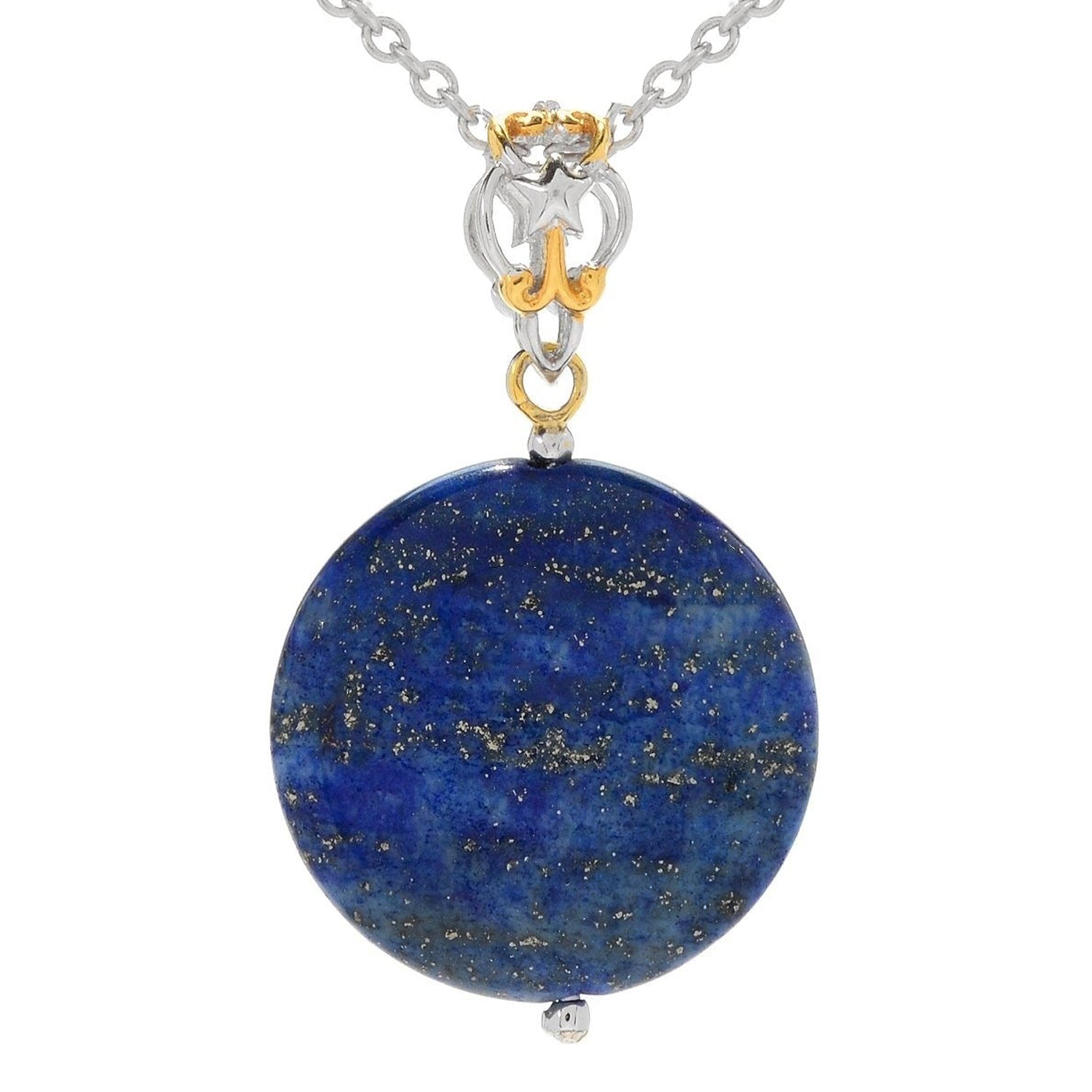 Gems en Vogue Lapis Lazuli Disc Pendant