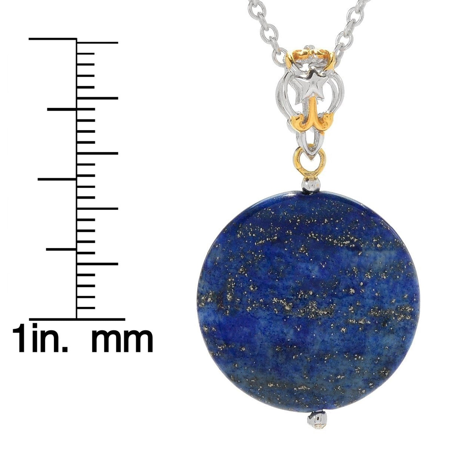 Gems en Vogue Lapis Lazuli Disc Pendant