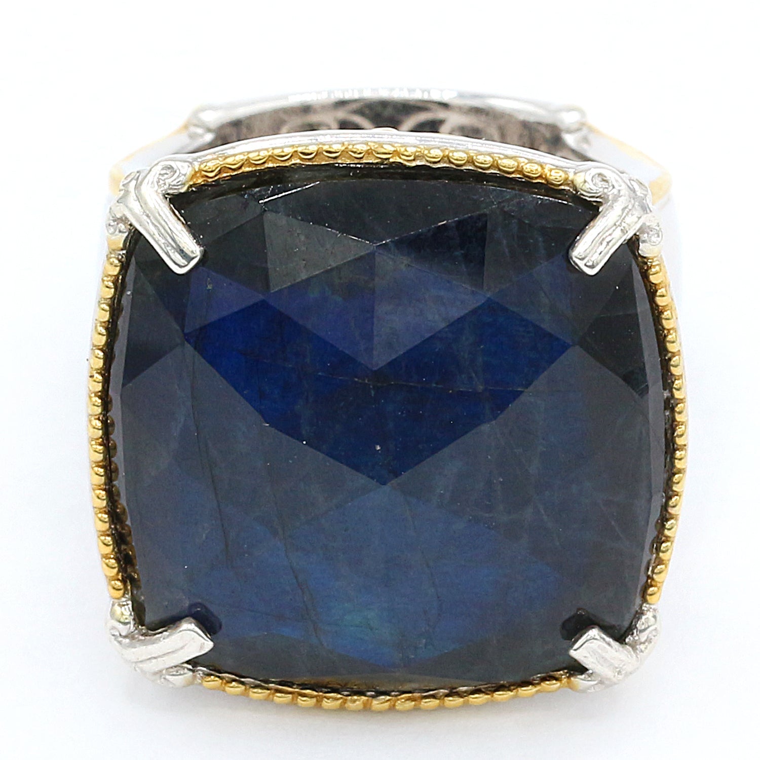 Gems en Vogue Cushion Spectrolite Ring